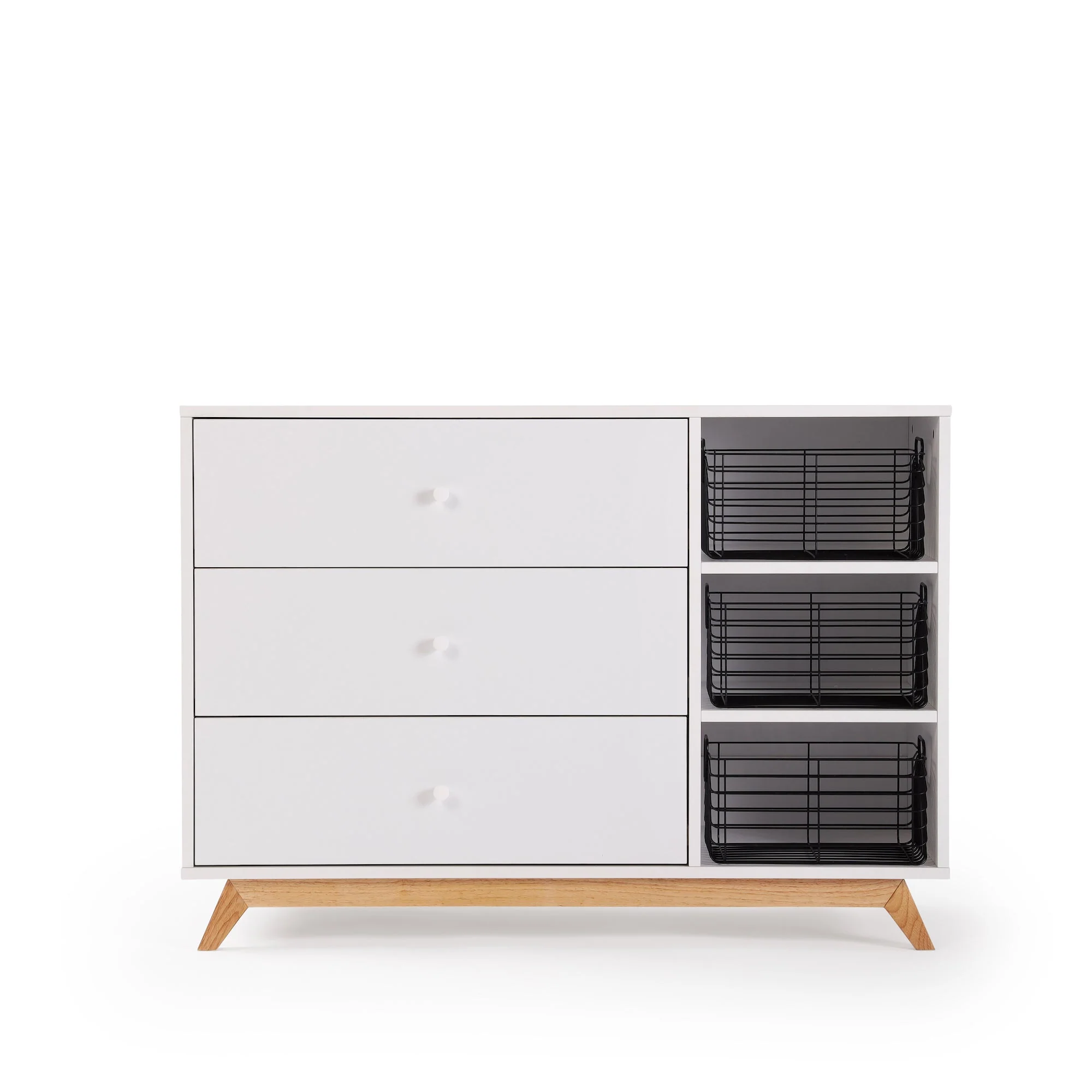 Central Park 3-Drawer, Two Shelf Nursery Dresser - Image 10