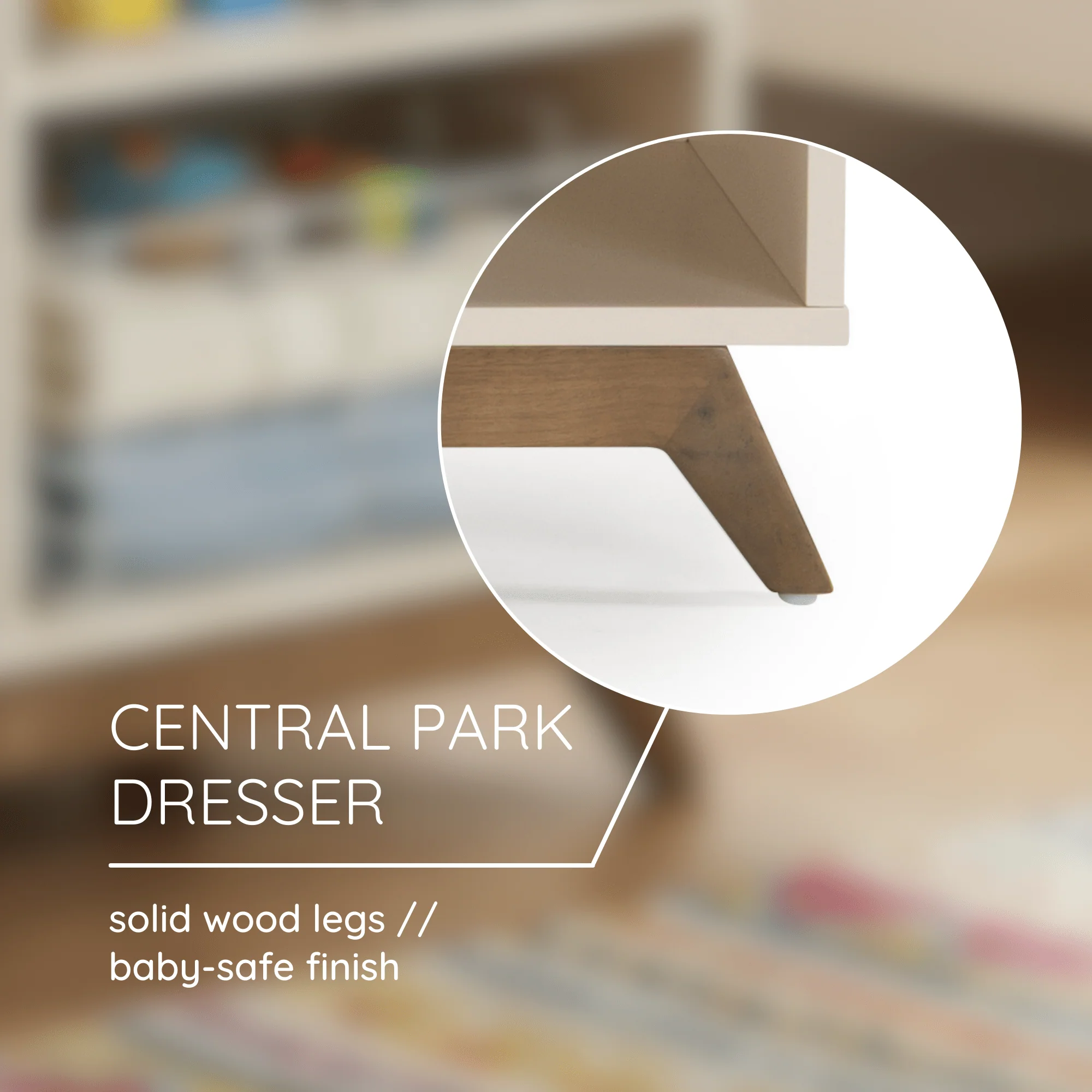 Central Park 3-Drawer, Two Shelf Nursery Dresser - Image 17