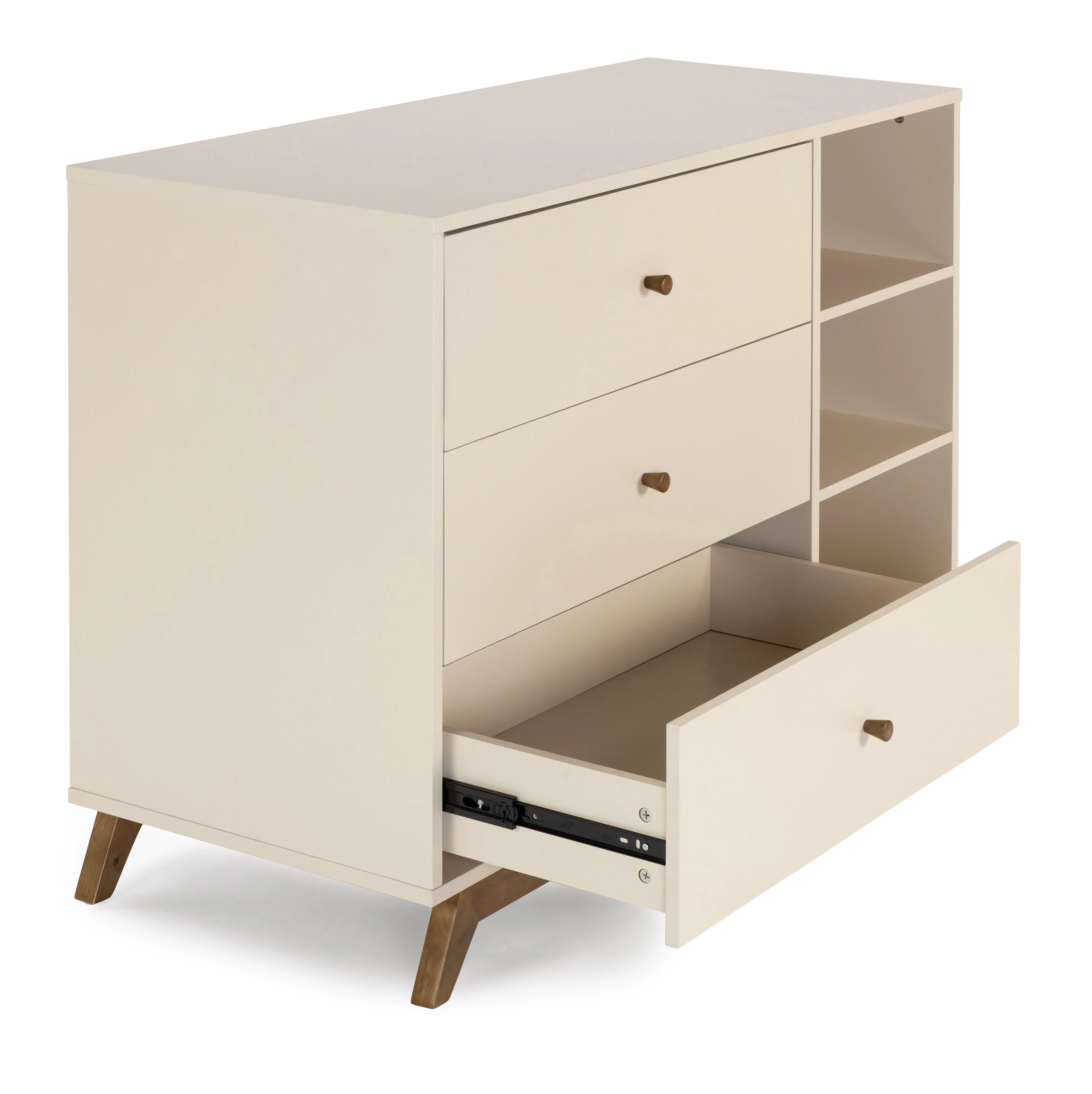 Central Park 3-Drawer, Two Shelf Nursery Dresser - Image 26