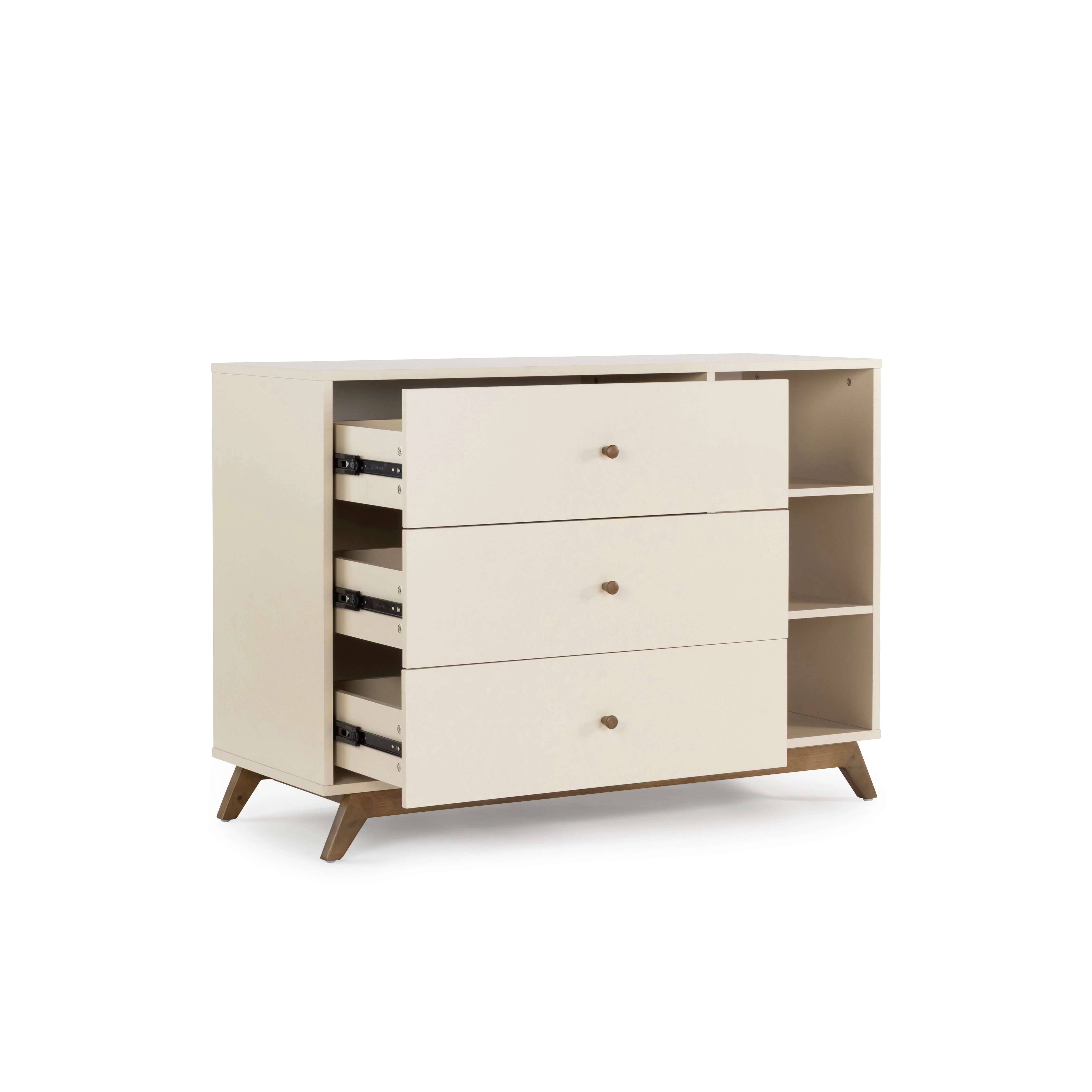 Central Park 3-Drawer, Two Shelf Nursery Dresser - Image 28