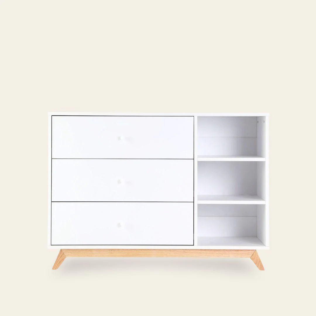 Central Park 3-Drawer, Two Shelf Nursery Dresser - Image 6