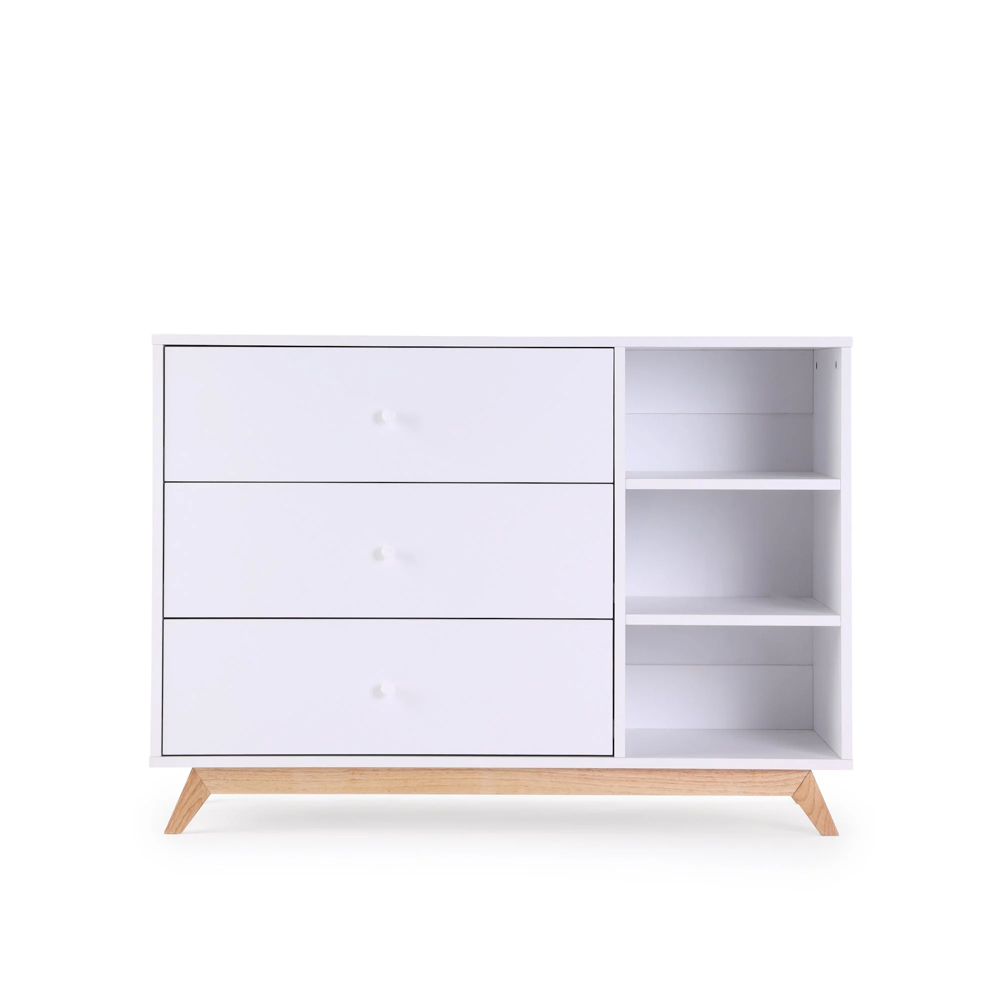 Central Park 3-Drawer, Two Shelf Nursery Dresser - Image 7