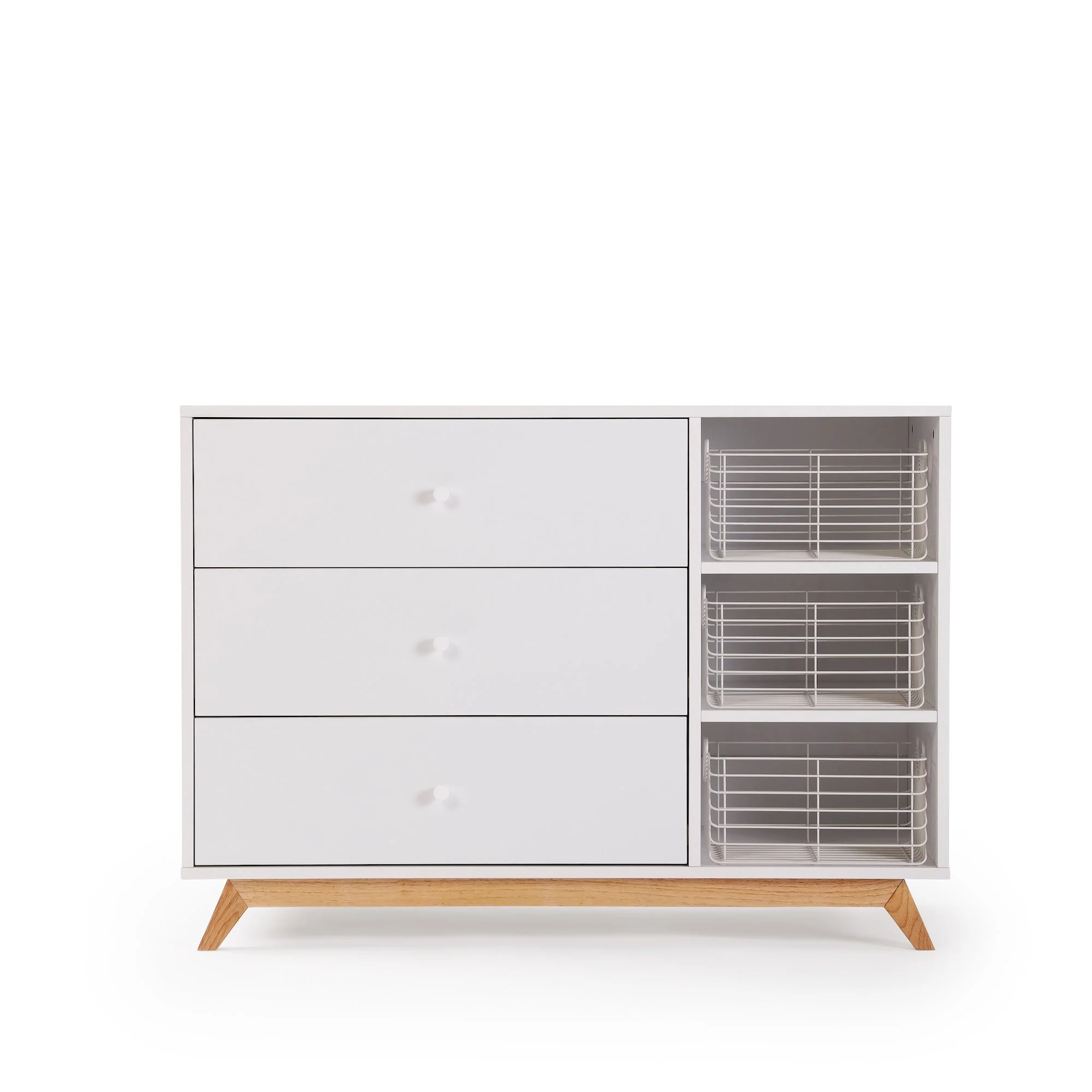 Central Park 3-Drawer, Two Shelf Nursery Dresser - Image 9