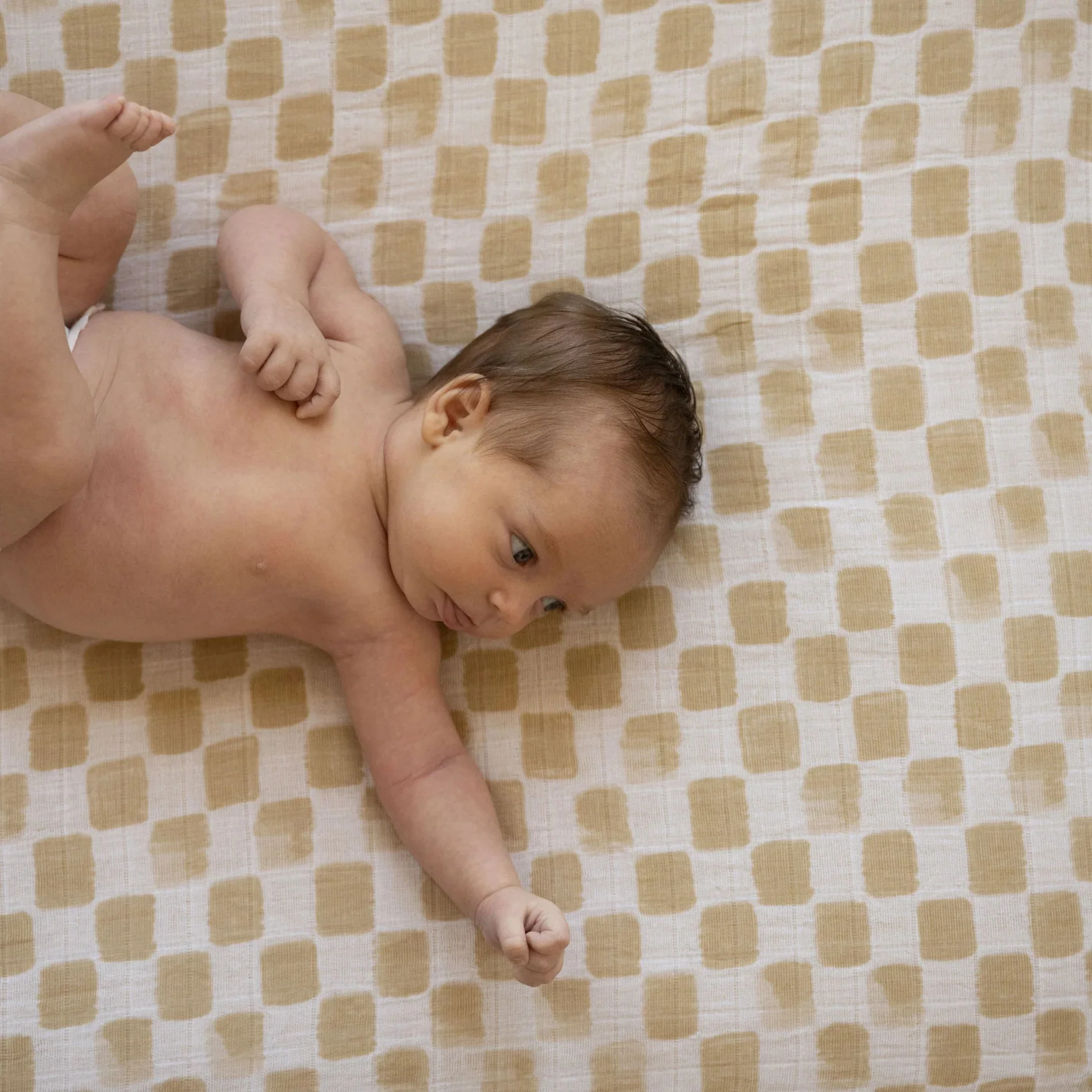 Cotton Muslin Crib Sheet - Adobe Checker - Image 3