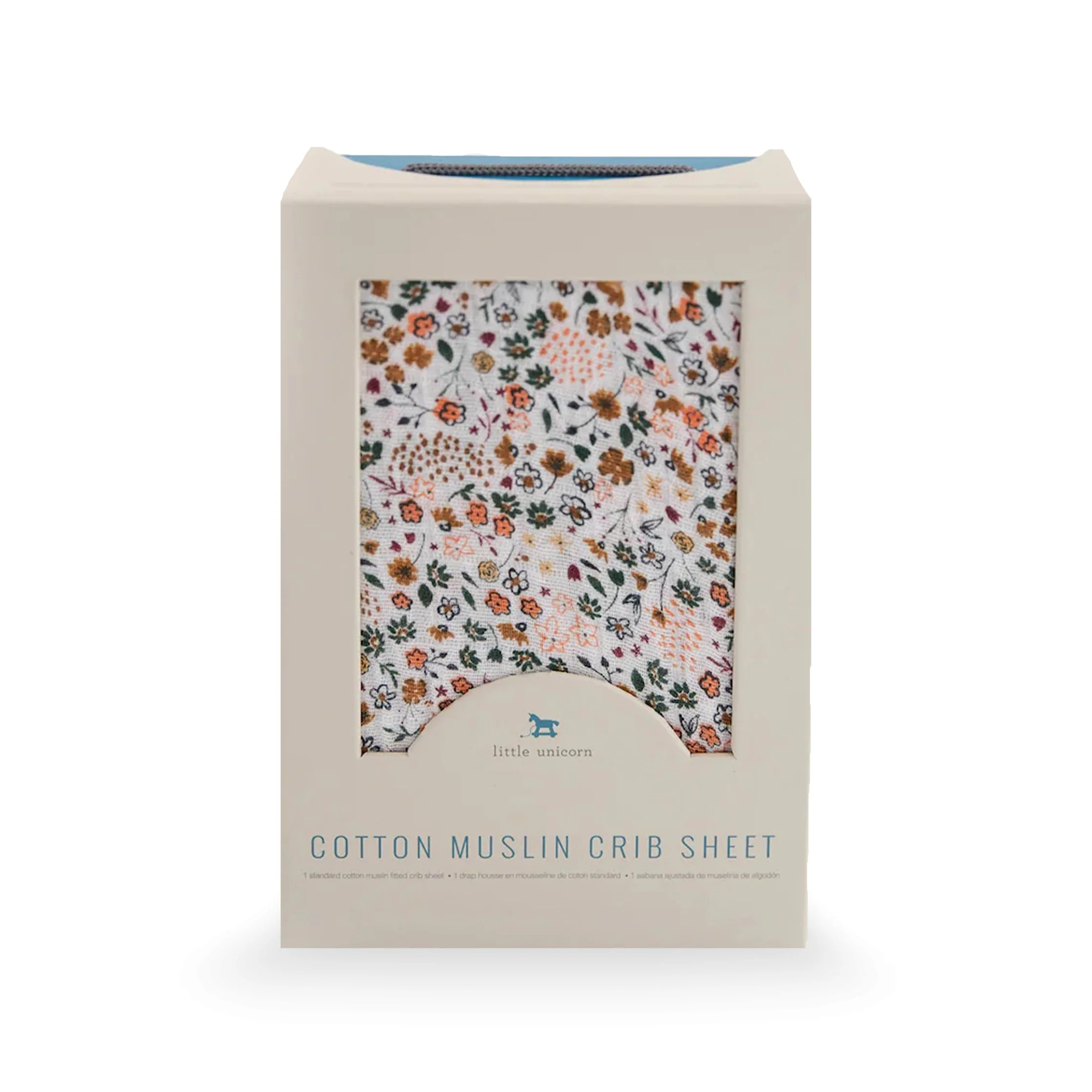 Cotton Muslin Crib Sheet - Pressed Petals - Image 3