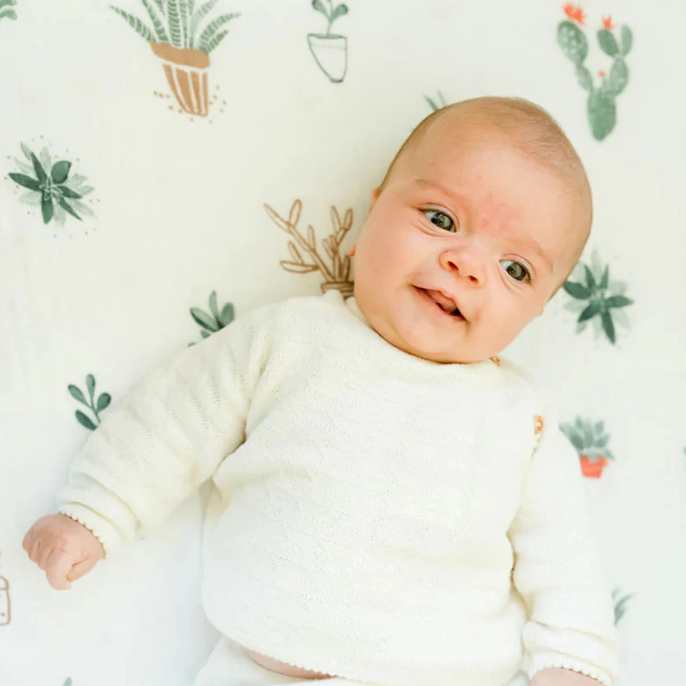 Cotton Muslin Crib Sheet - Prickle Pots - Image 5
