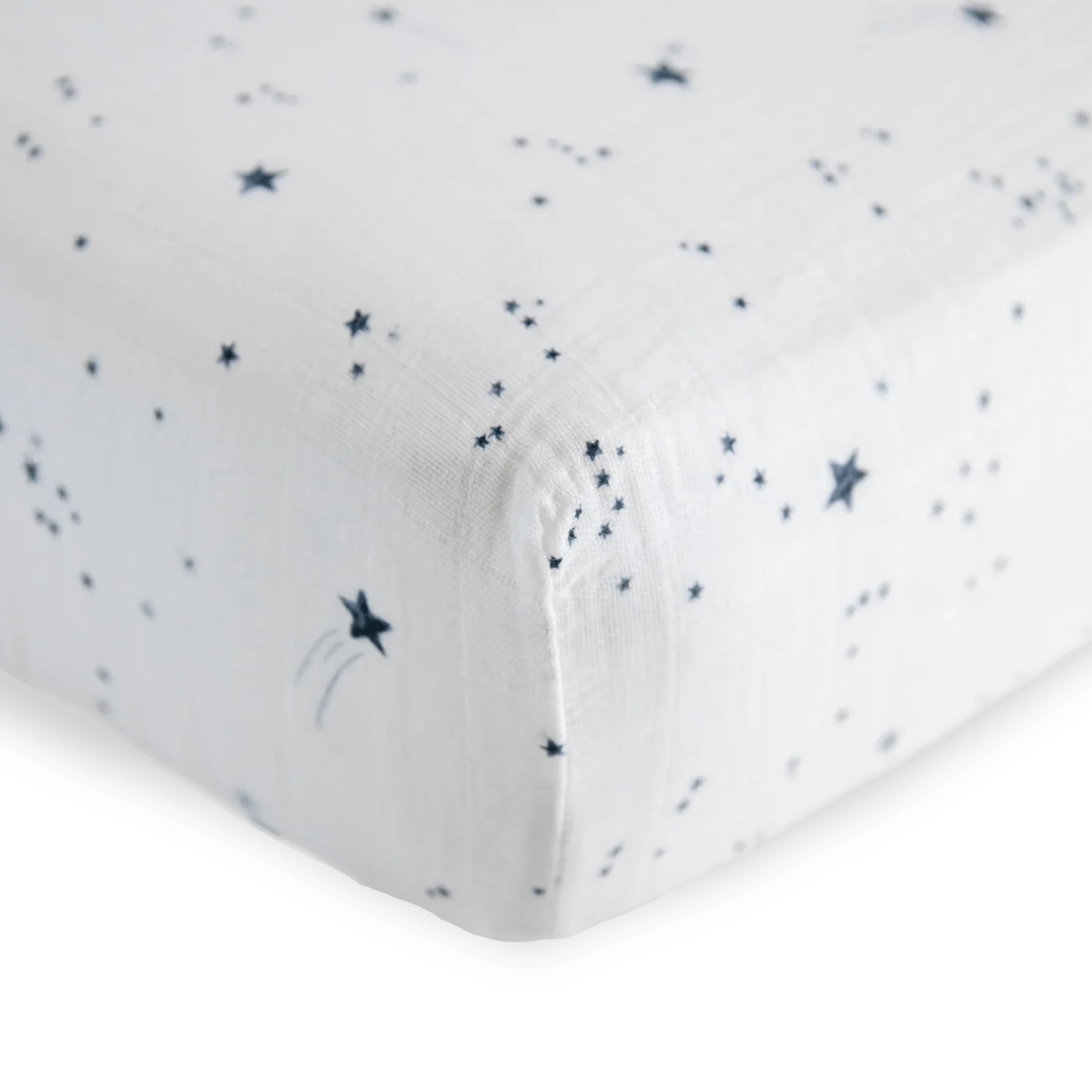 Cotton Muslin Crib Sheet - Shooting Stars - Image 2