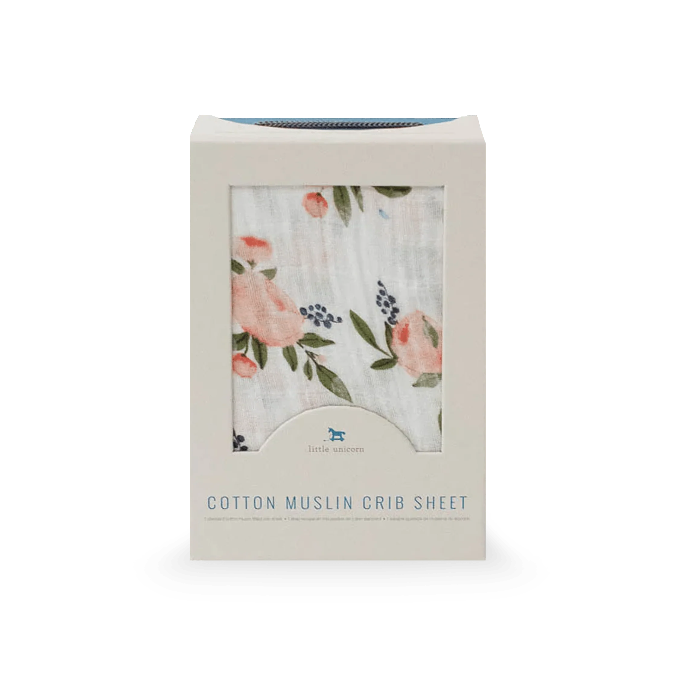 Cotton Muslin Crib Sheet - Watercolor Roses - Image 3