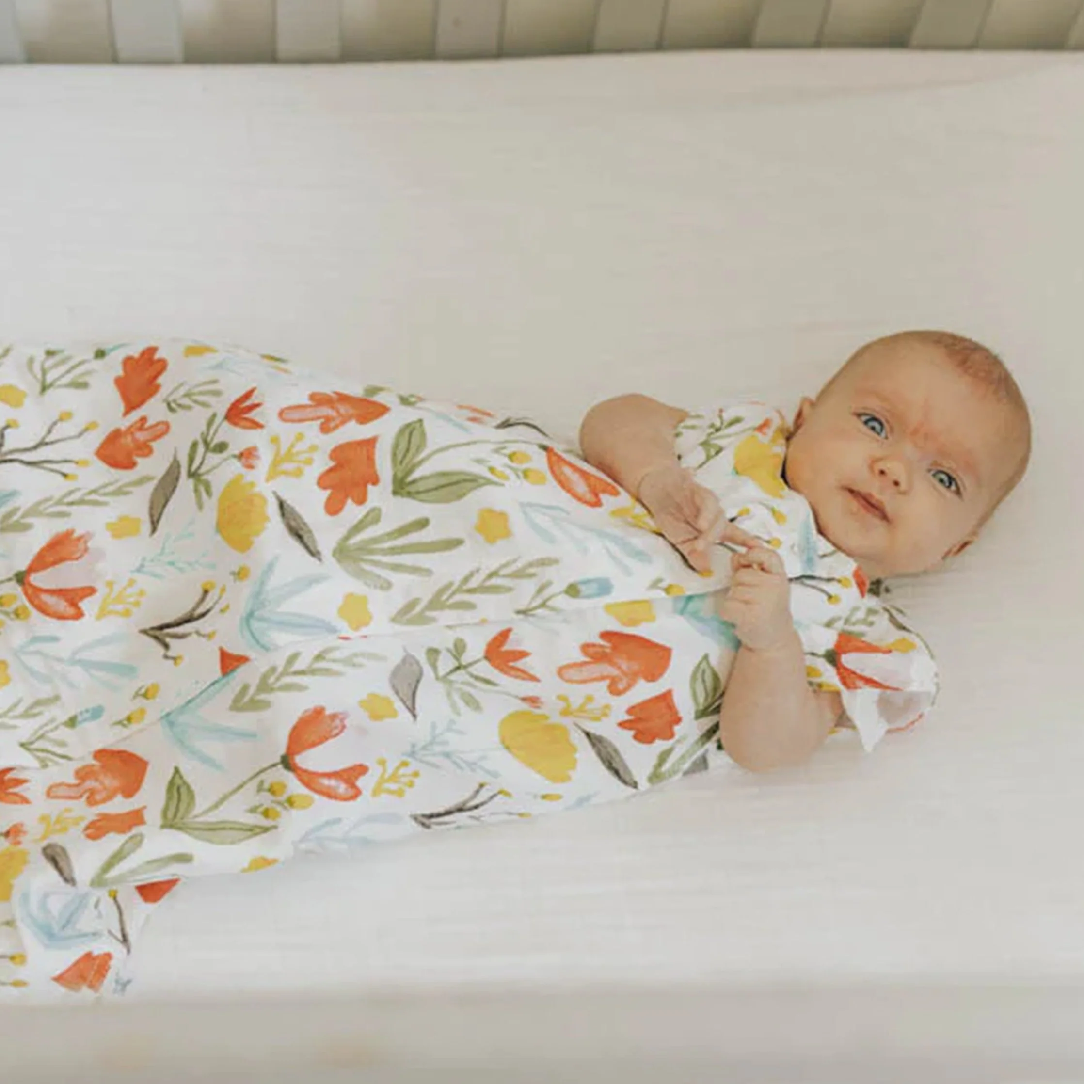 Cotton Muslin Crib Sheet - White - Image 3