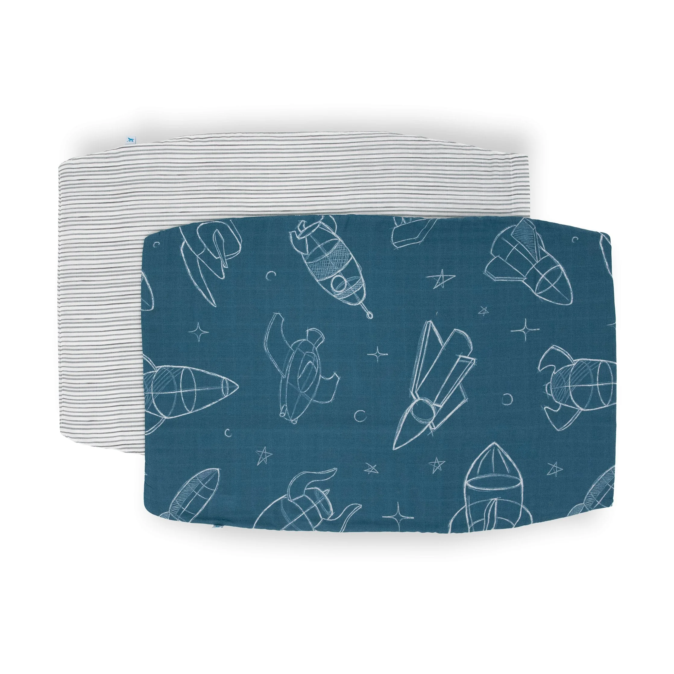 Cotton Muslin Pillowcase 2 Pack - Blast Off - Image 5