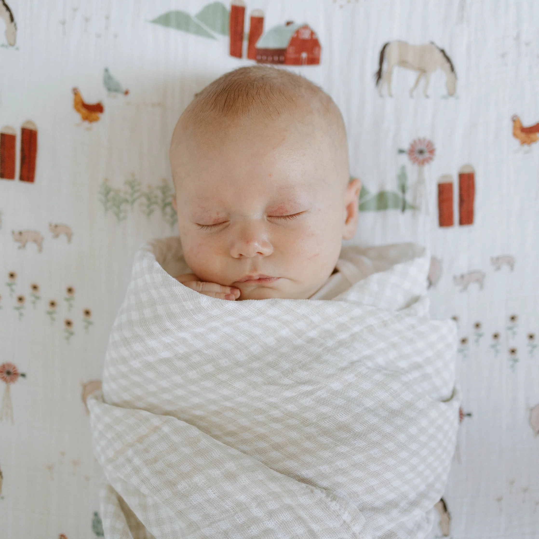 Cotton Muslin Swaddle Blanket 3 Pack - Light Pink - Image 9