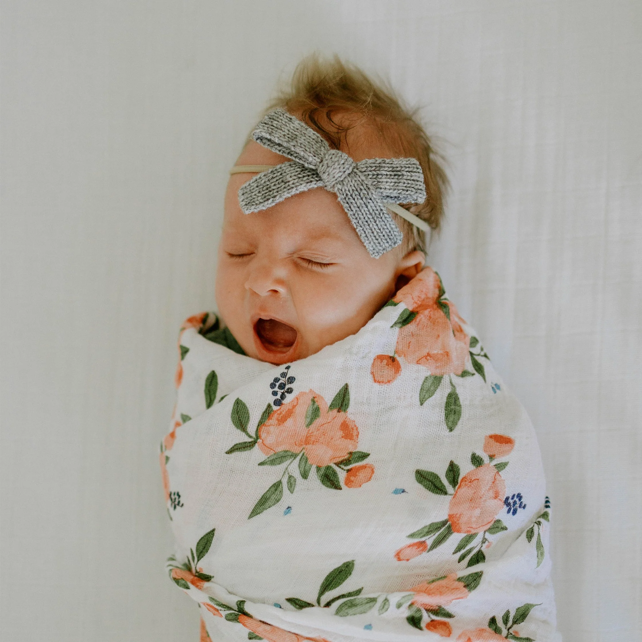 Cotton Muslin Swaddle Blanket 3 Pack - Watercolor Roses - Image 10