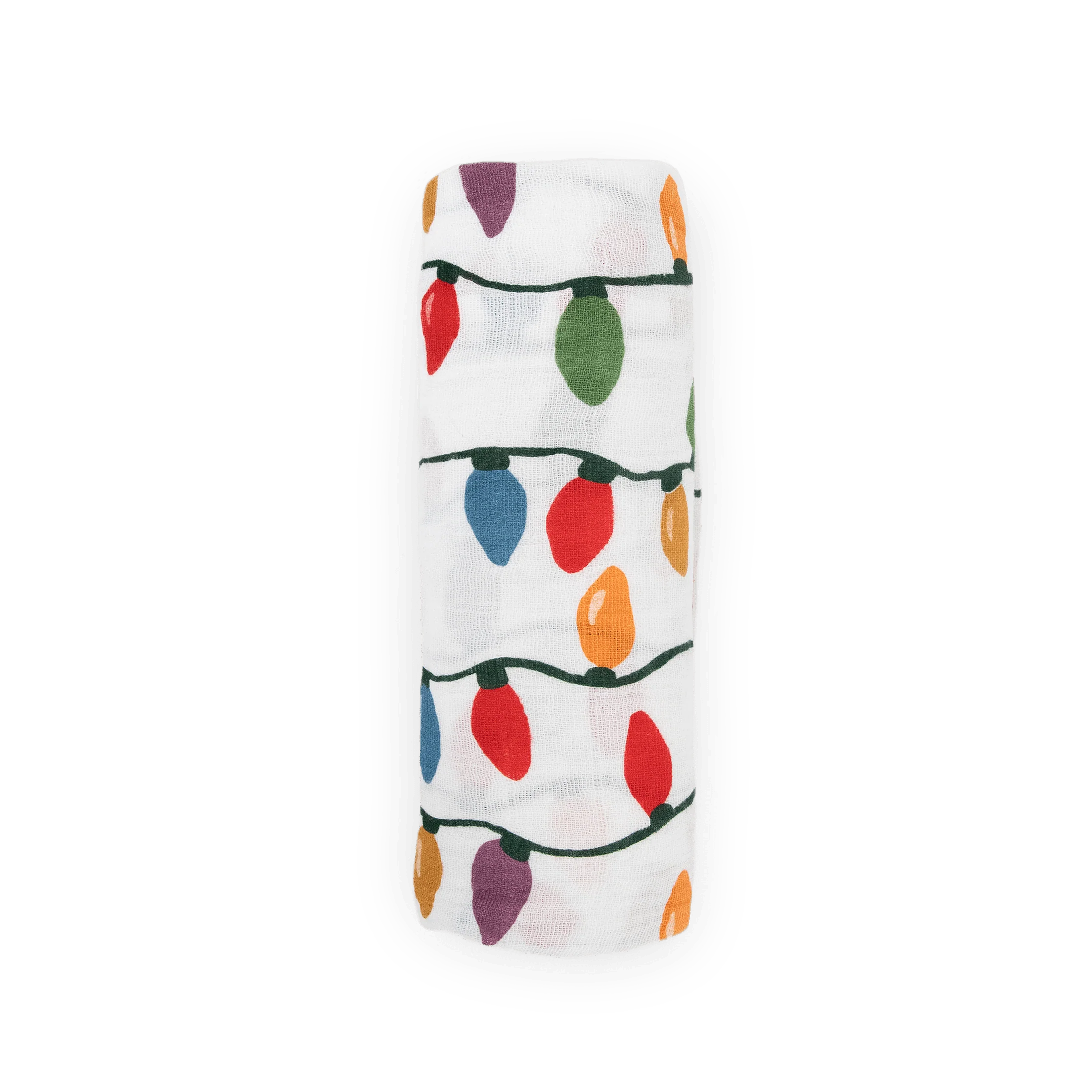 Cotton Muslin Swaddle Blanket - Christmas Bulbs - Image 4
