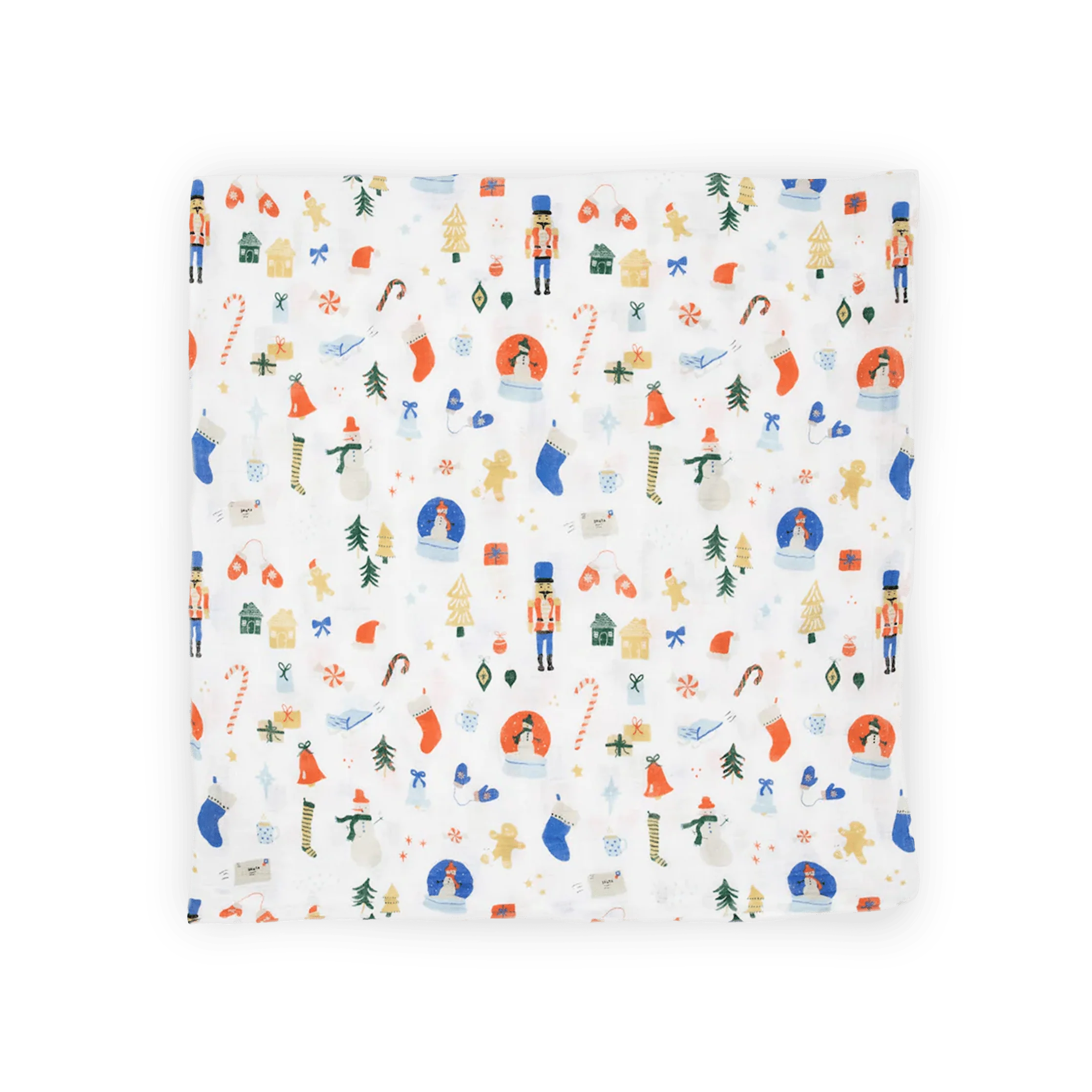Cotton Muslin Swaddle Blanket - Christmas Time - Image 3