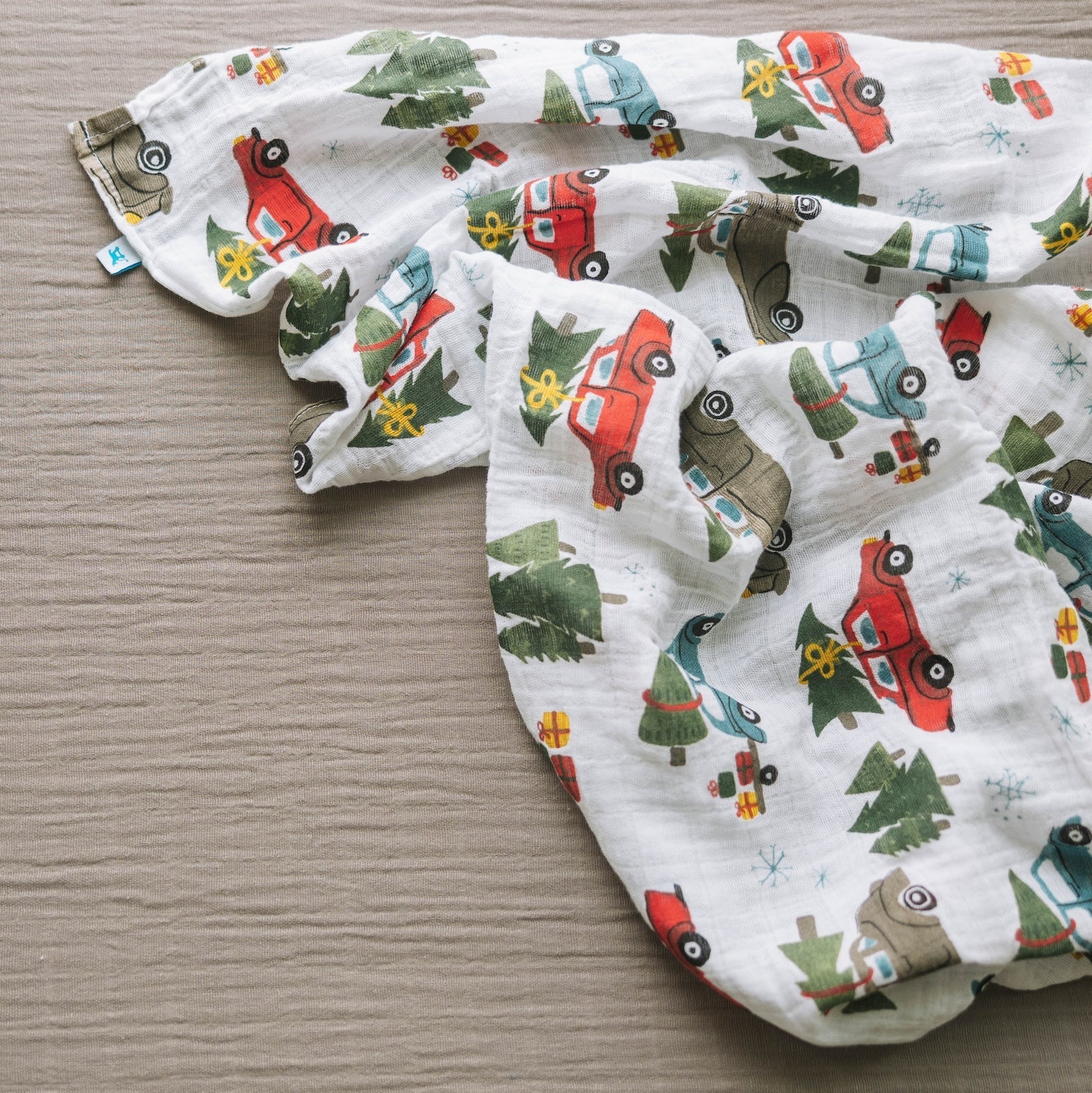 Cotton Muslin Swaddle Blanket - Holiday Haul - Image 5