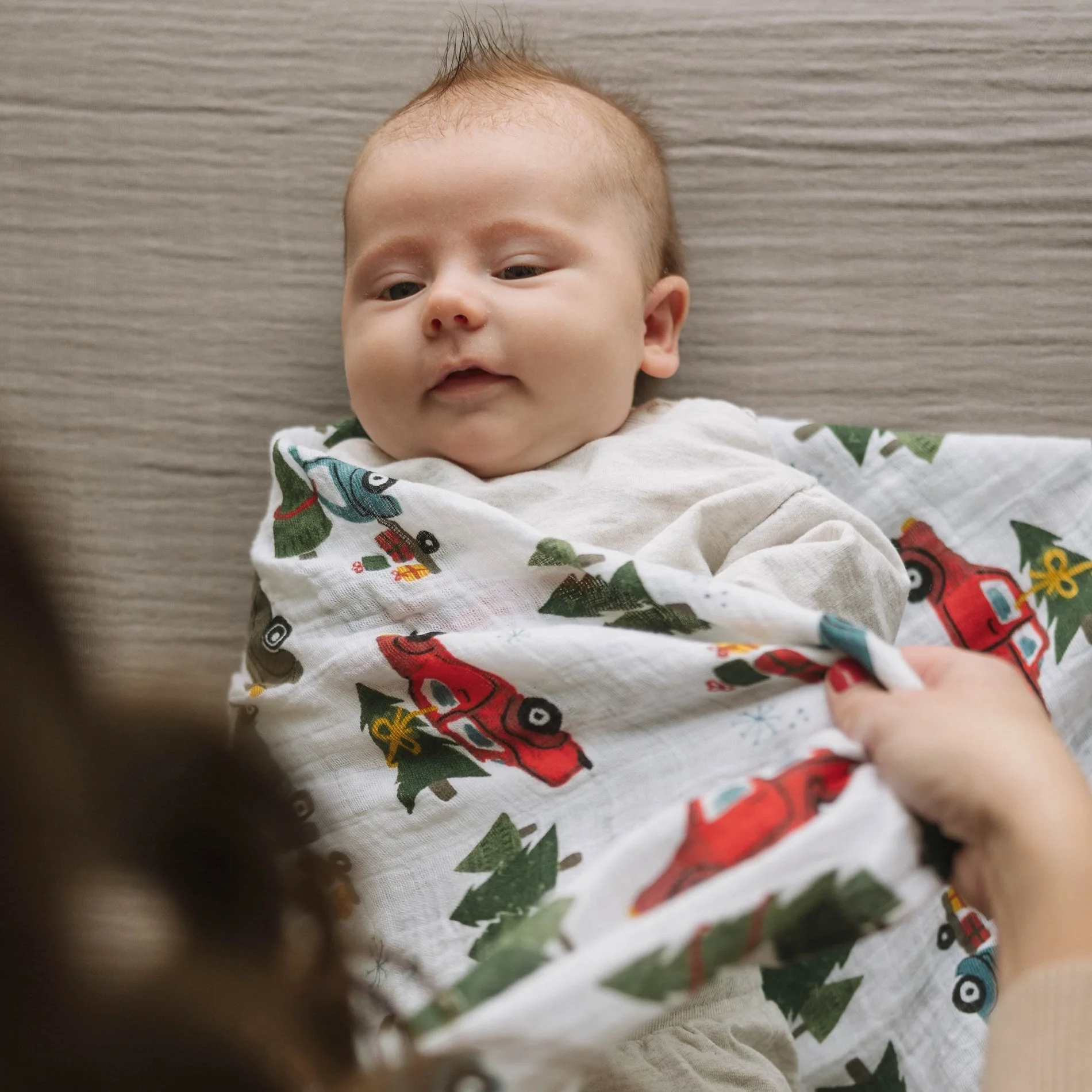 Cotton Muslin Swaddle Blanket - Holiday Haul - Image 6