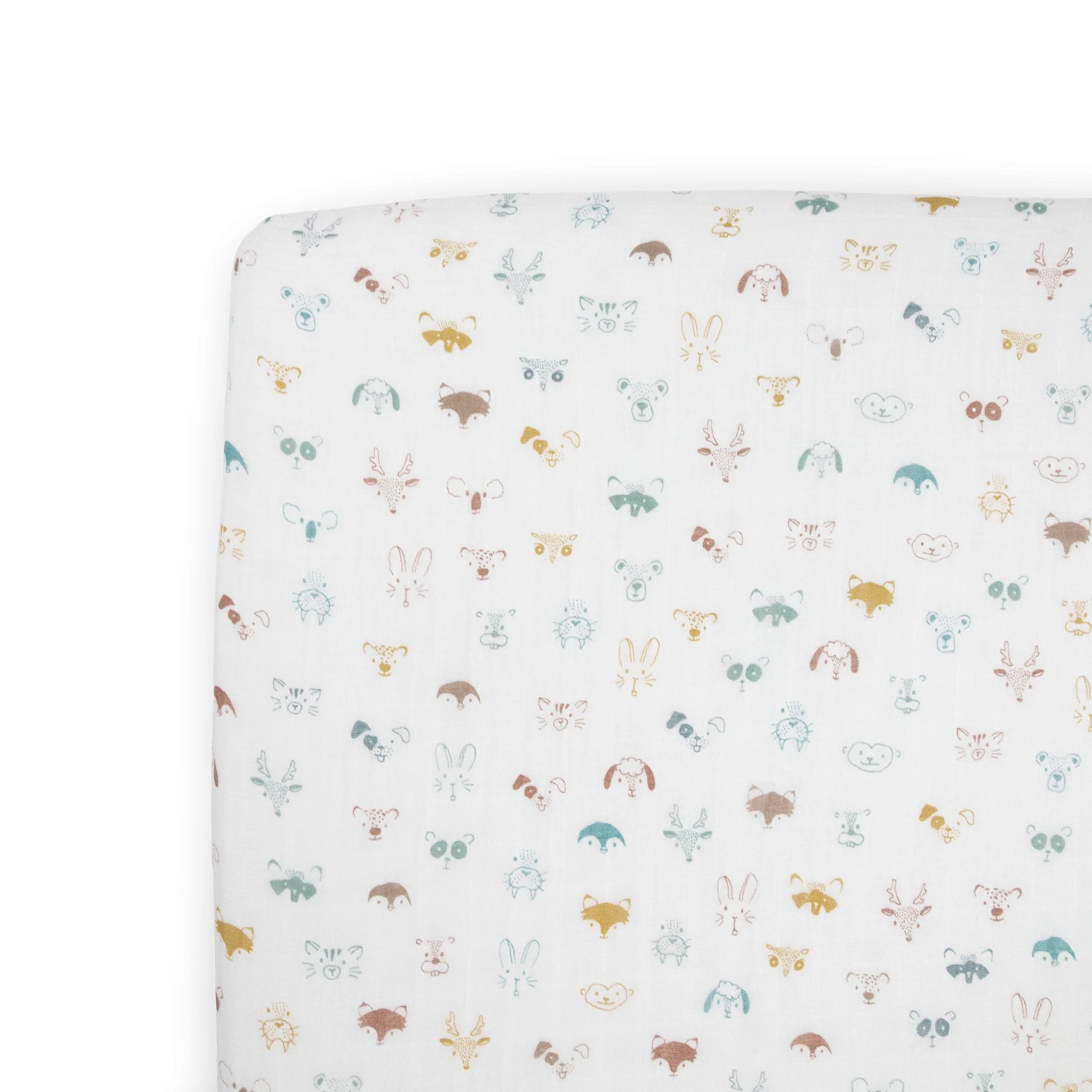Cotton Muslin Toddler Bedding 3 Piece Set - Watercolor Critters - Image 5
