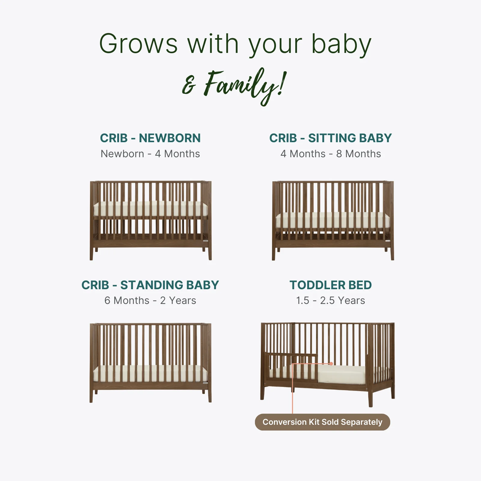 LaLa 3-in-1 Convertible Crib - Image 16
