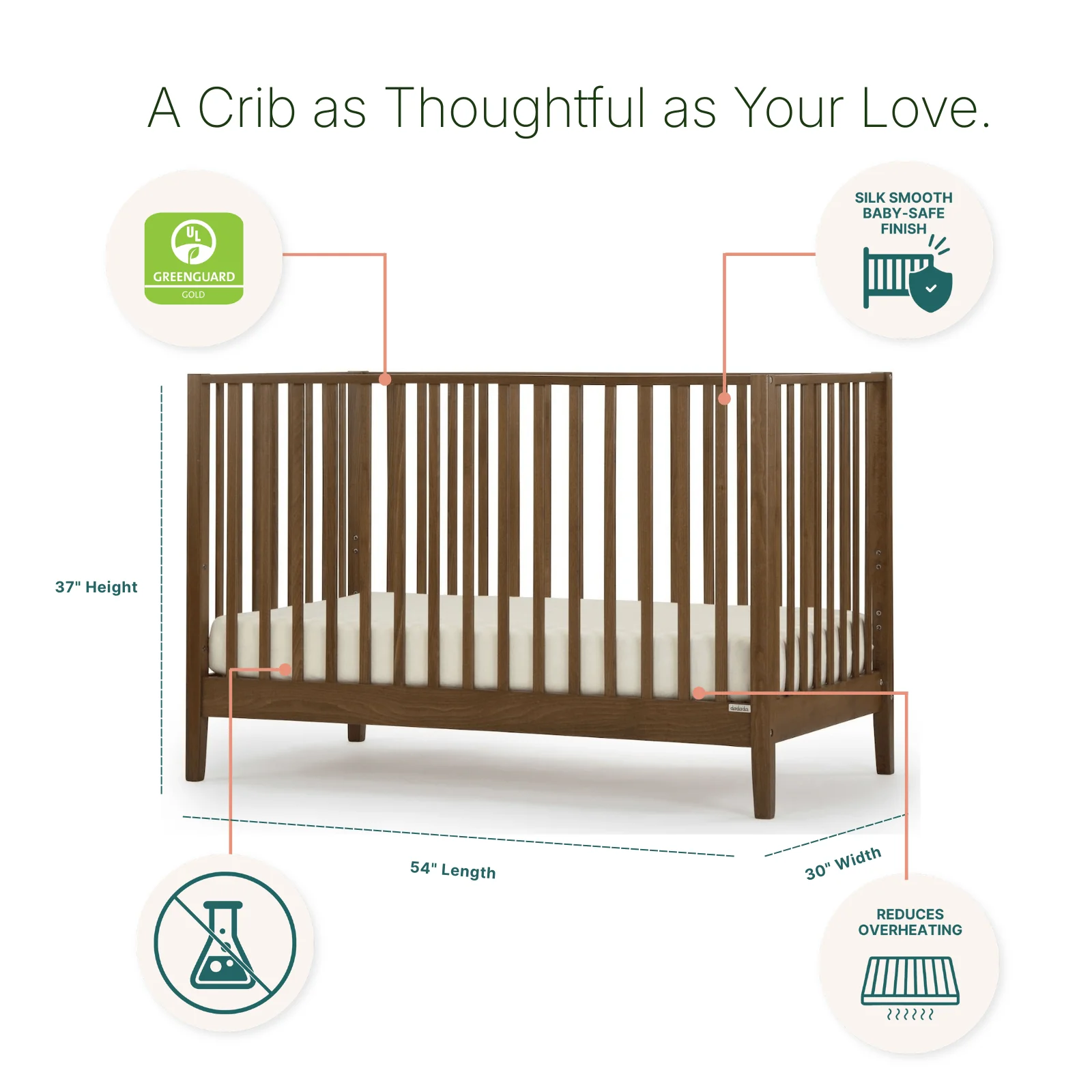 LaLa 3-in-1 Convertible Crib - Image 17