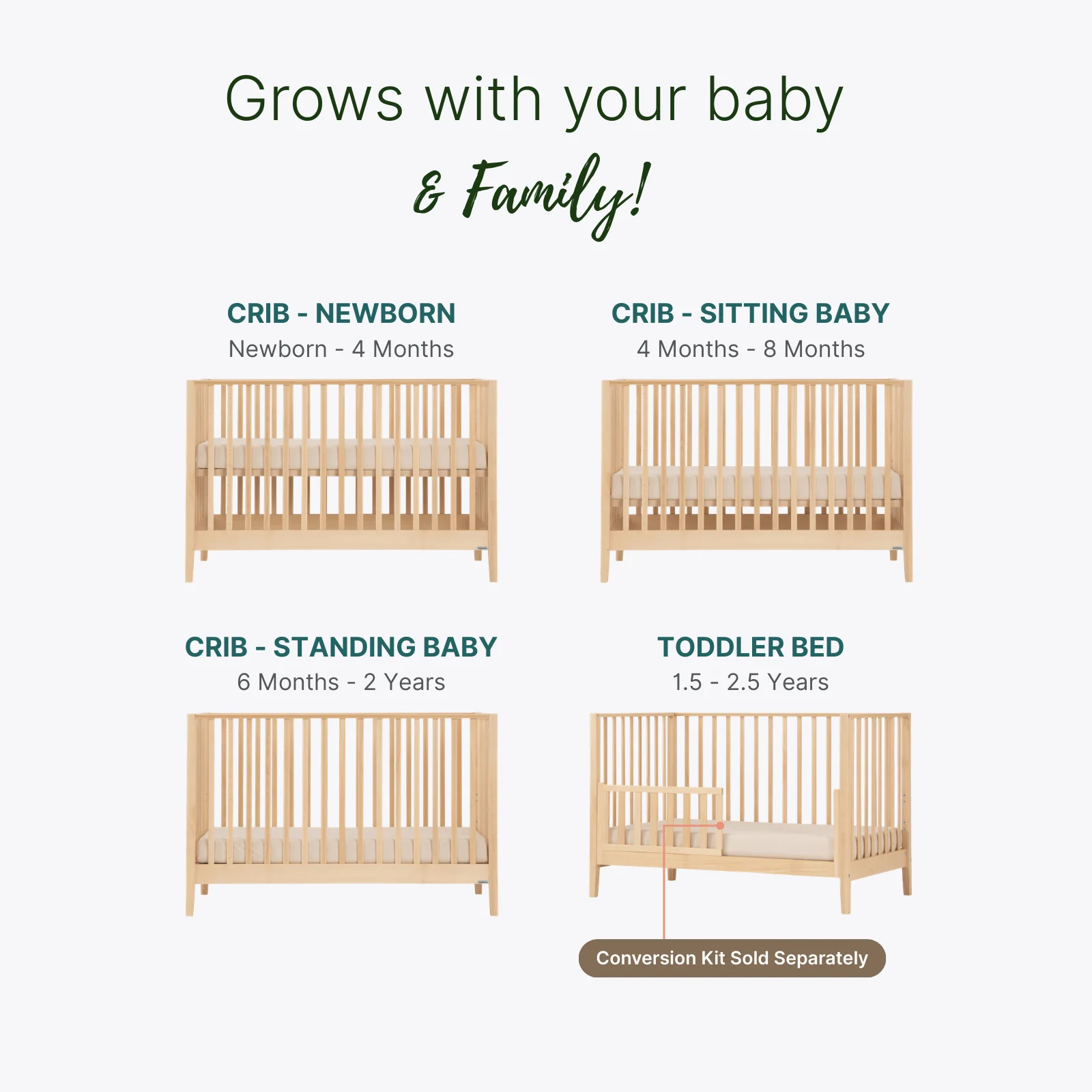 LaLa 3-in-1 Convertible Crib - Image 5