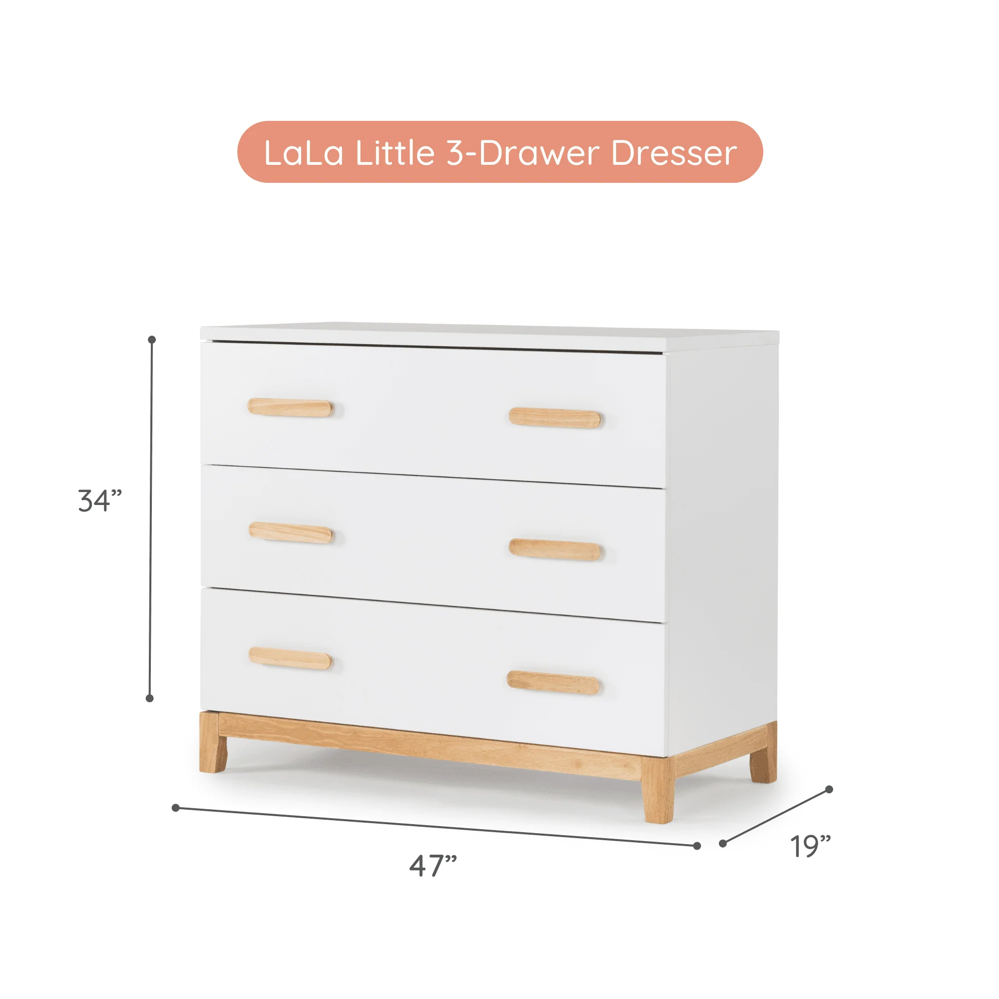 LaLa Little 3-Drawer Dresser - Image 10