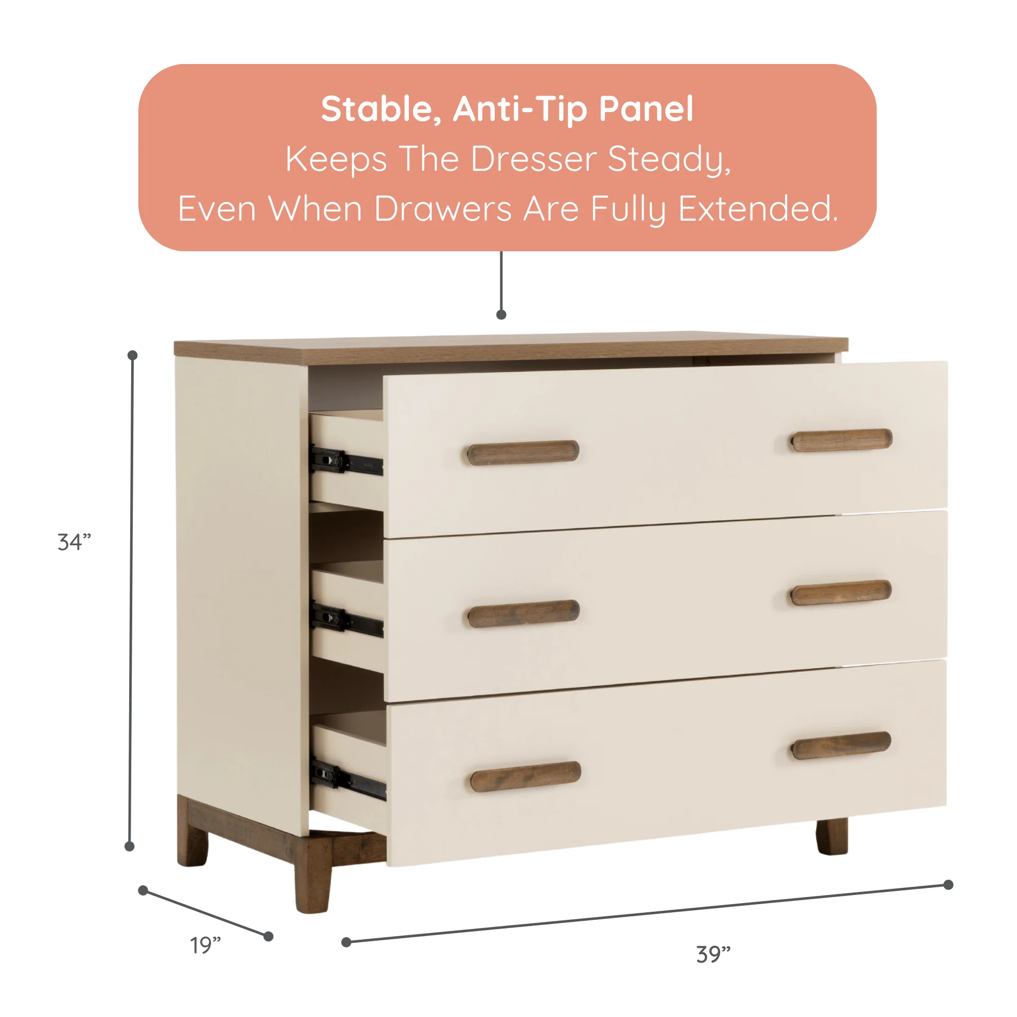 LaLa Little 3-Drawer Dresser - Image 22