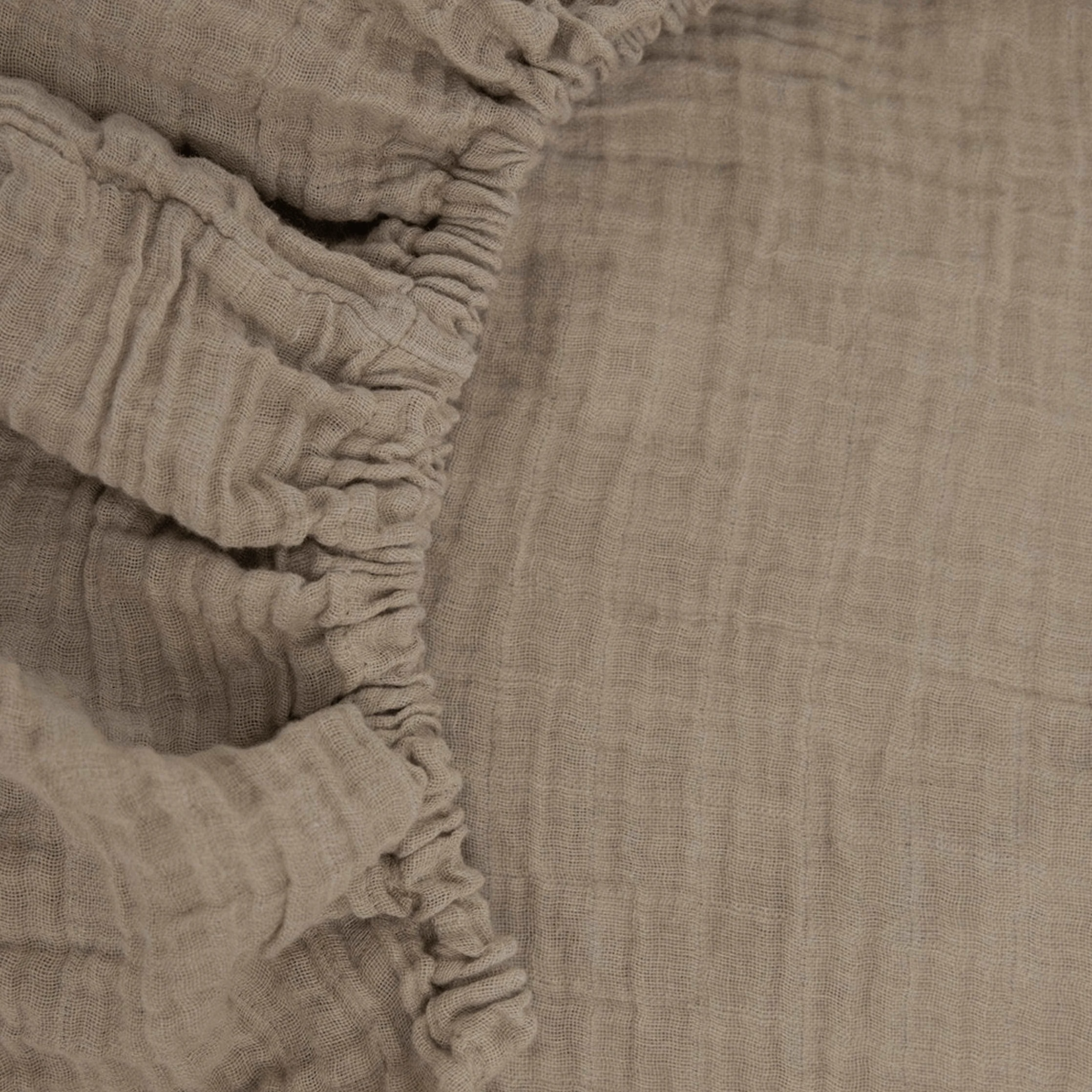 Organic Cotton Muslin Crib Sheet - Driftwood - Image 3