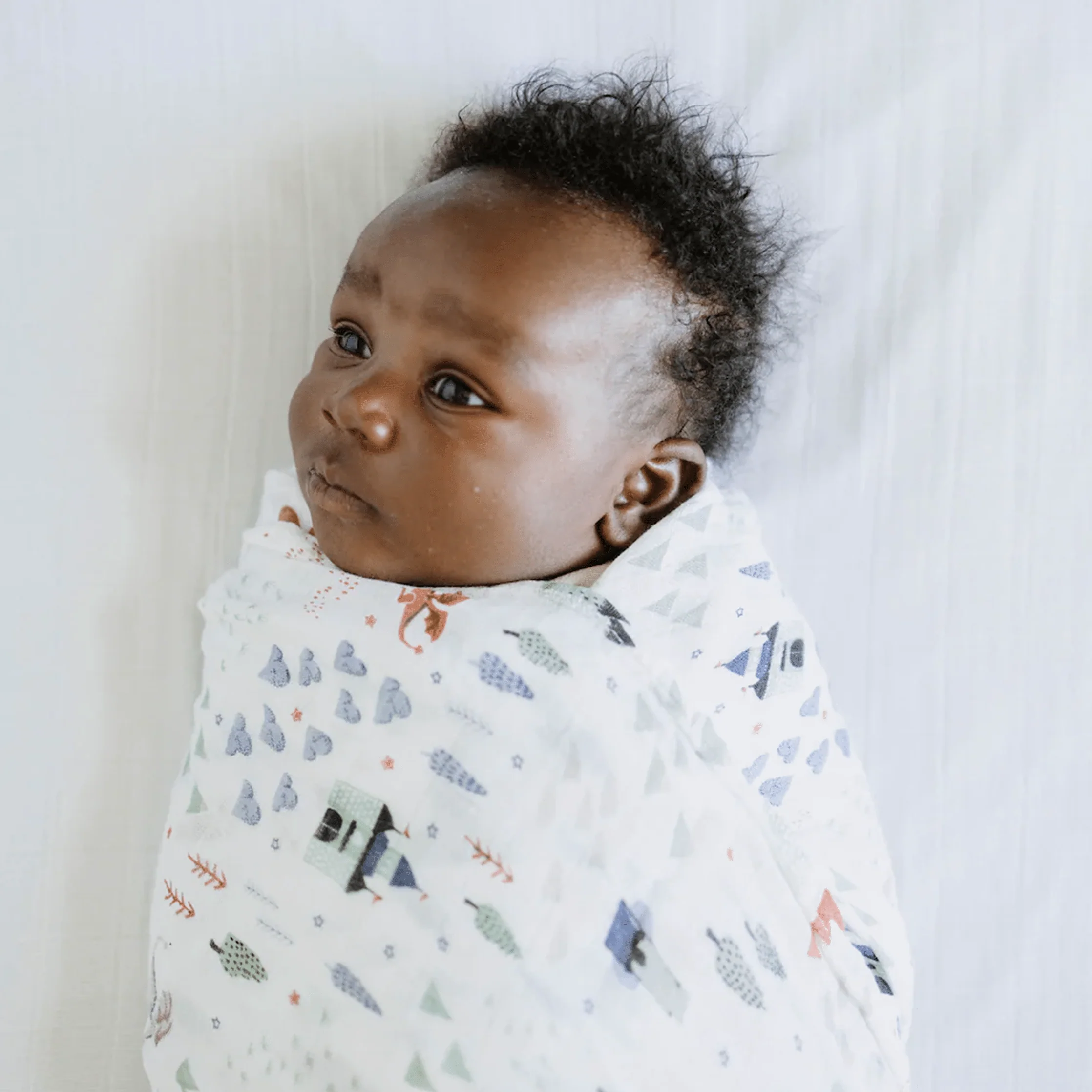 Organic Cotton Muslin Crib Sheet - White - Image 4