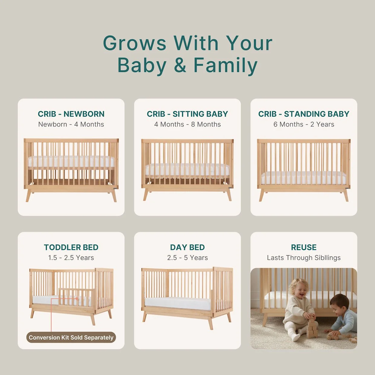 Soho 3-in-1 Convertible Crib - Image 7
