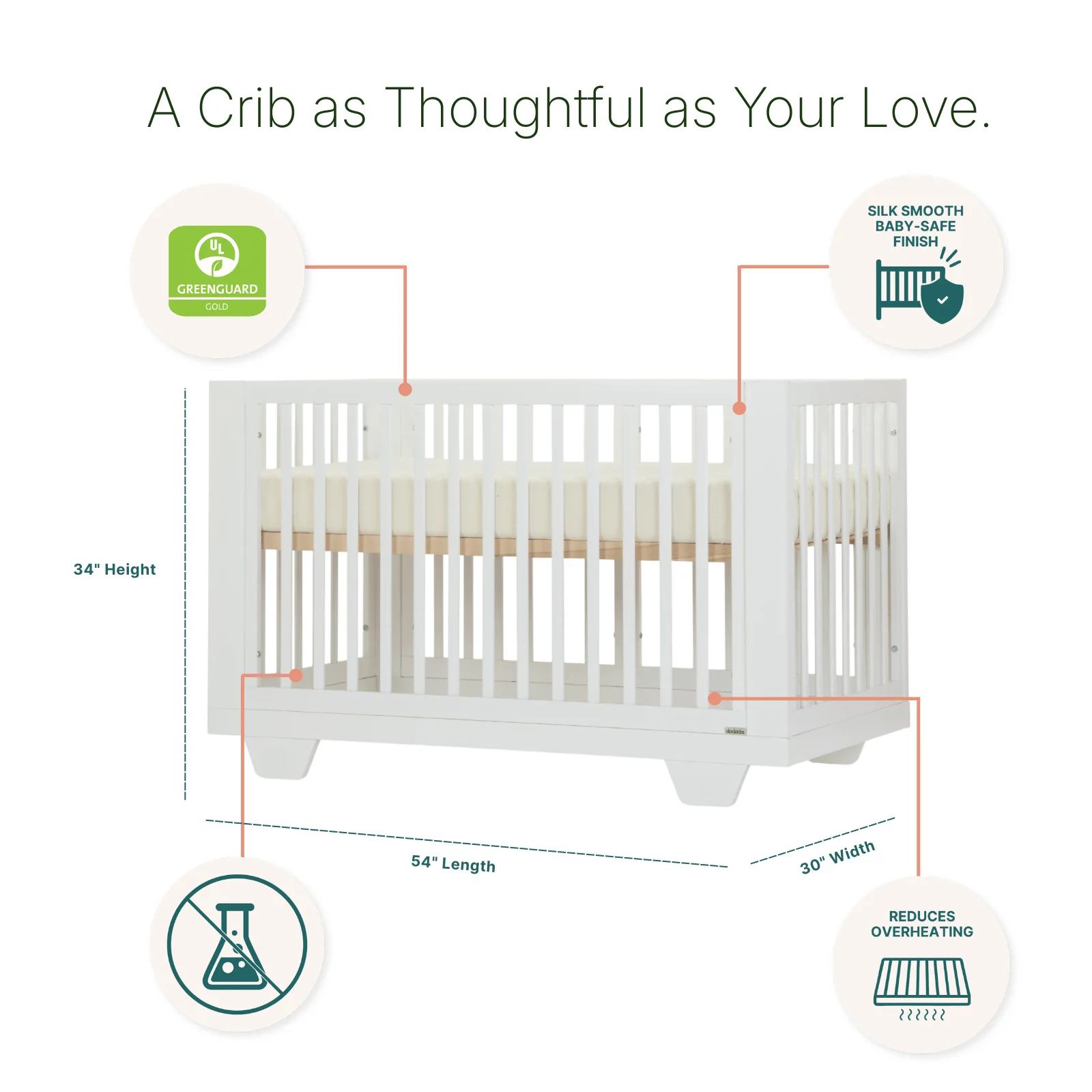 Spirit 8-in-1 Convertible Crib - Image 23