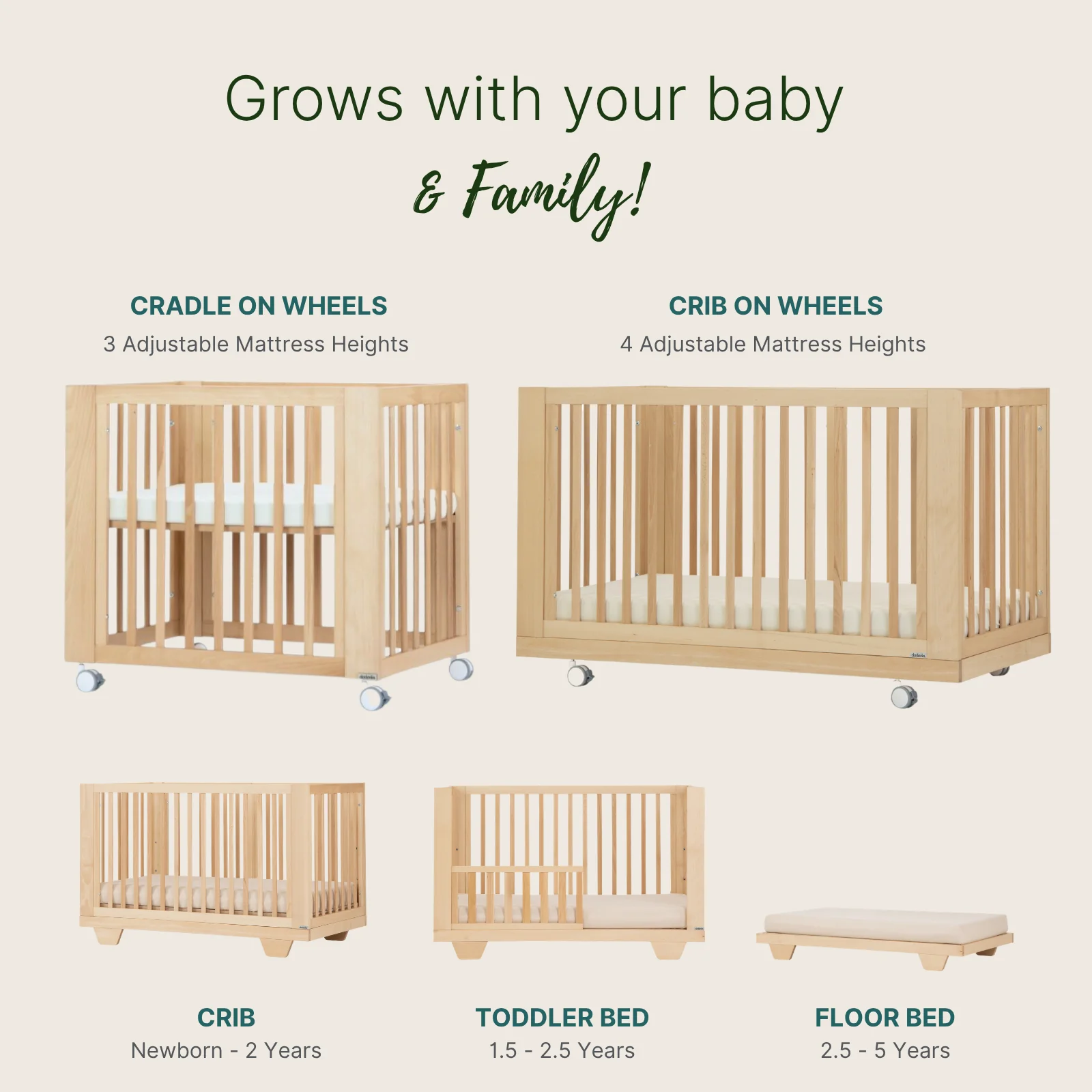 Spirit 8-in-1 Convertible Crib - Image 4