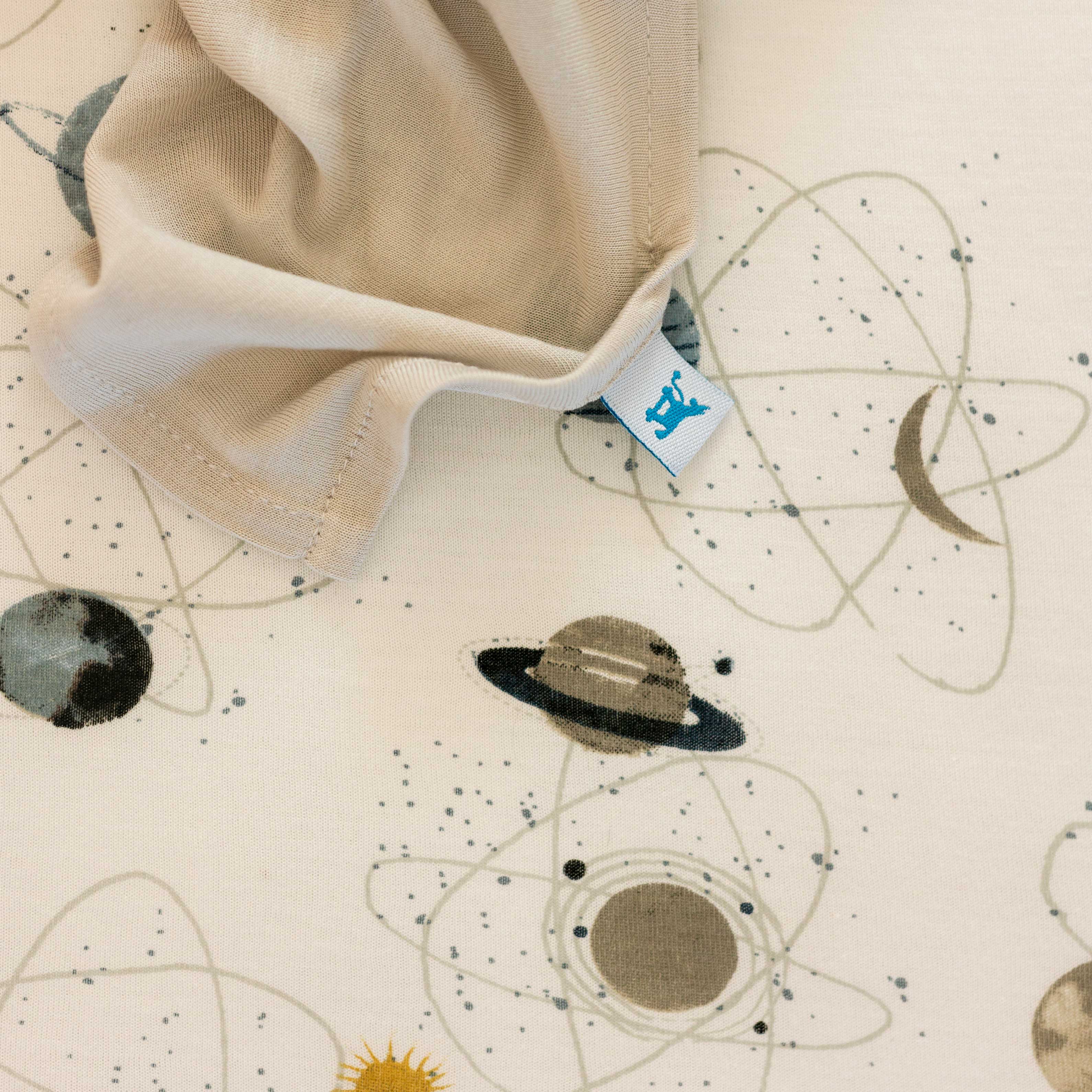 Stretch Knit Crib Sheet - Planets - Image 4