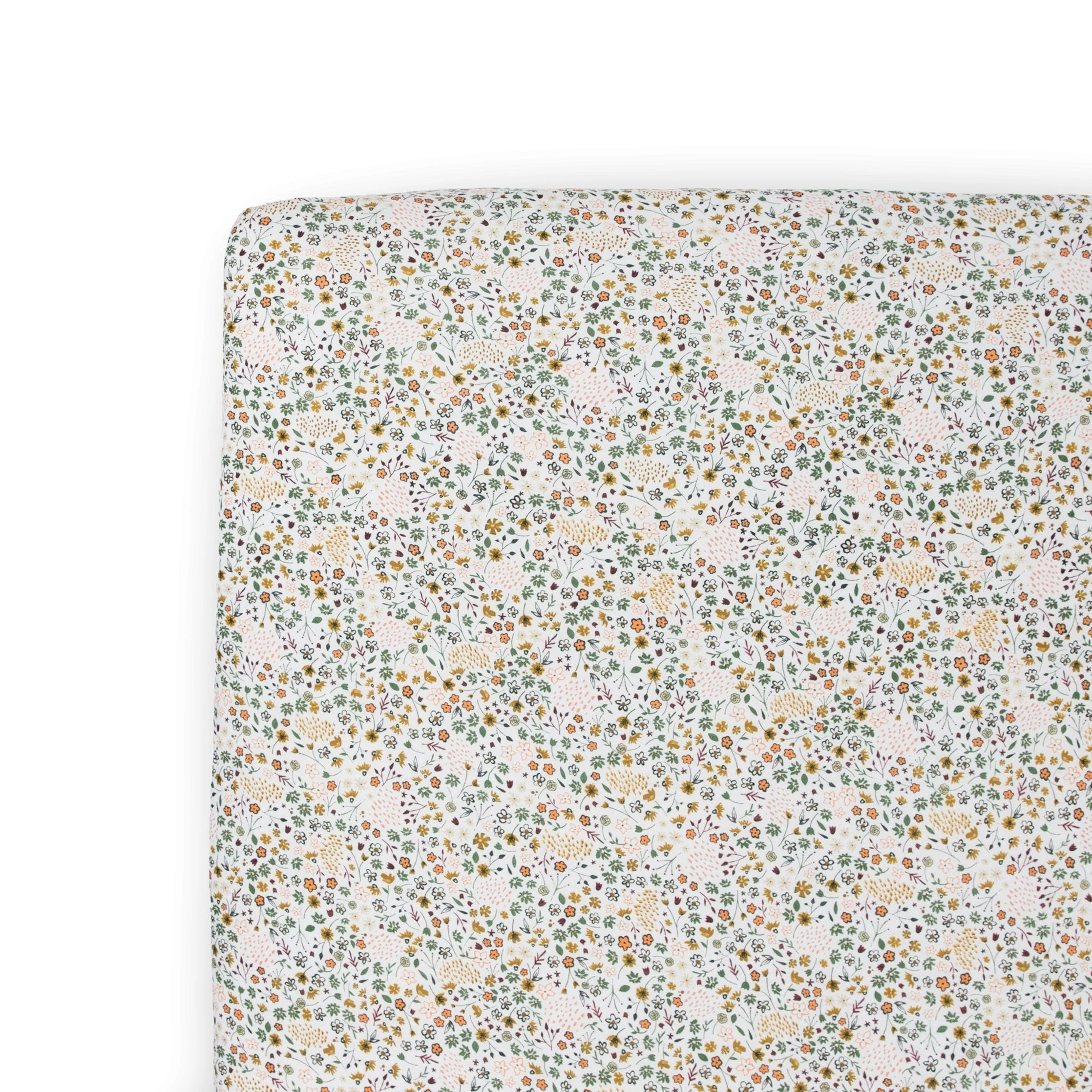 Stretch Knit Crib Sheet - Pressed Petals