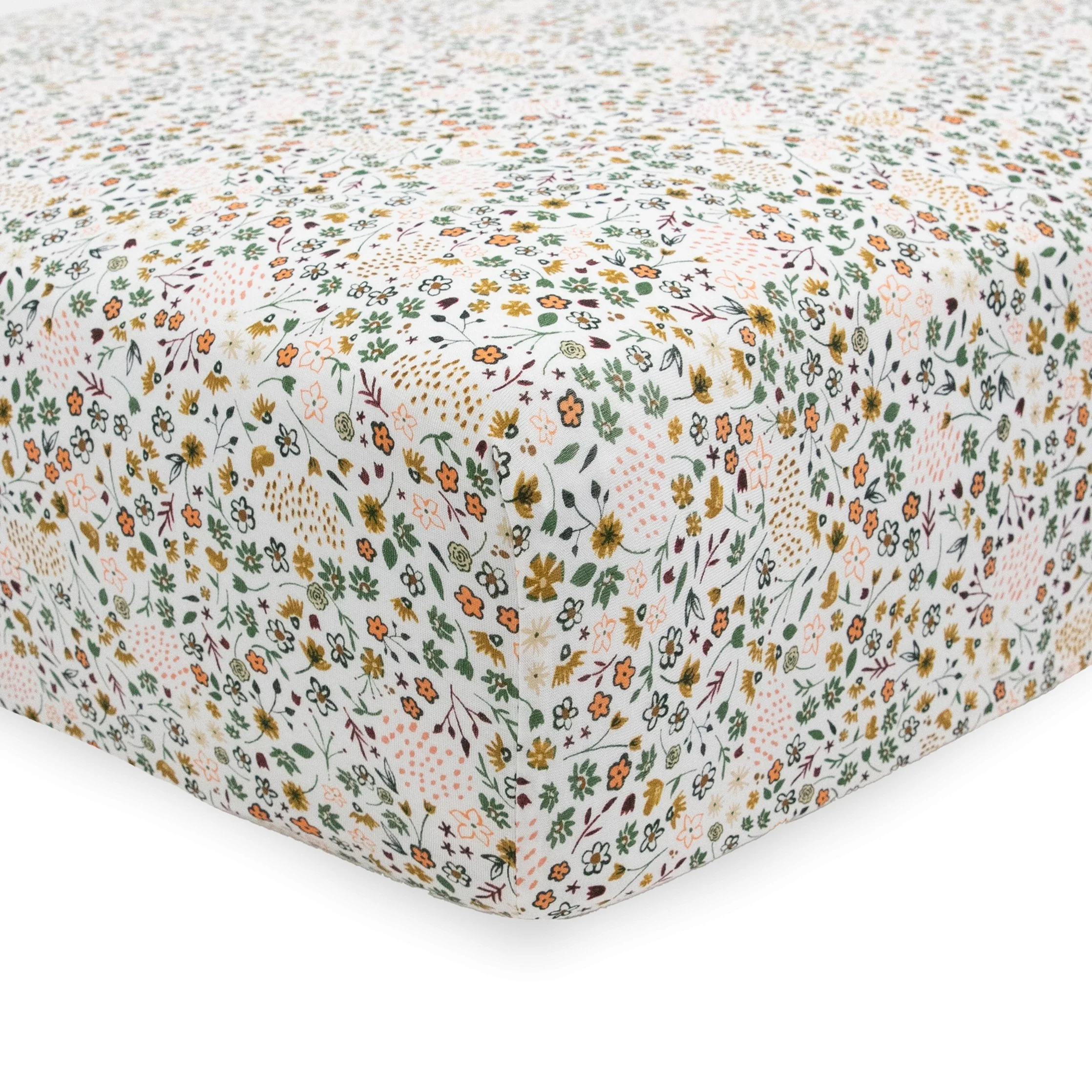Stretch Knit Crib Sheet - Pressed Petals - Image 2