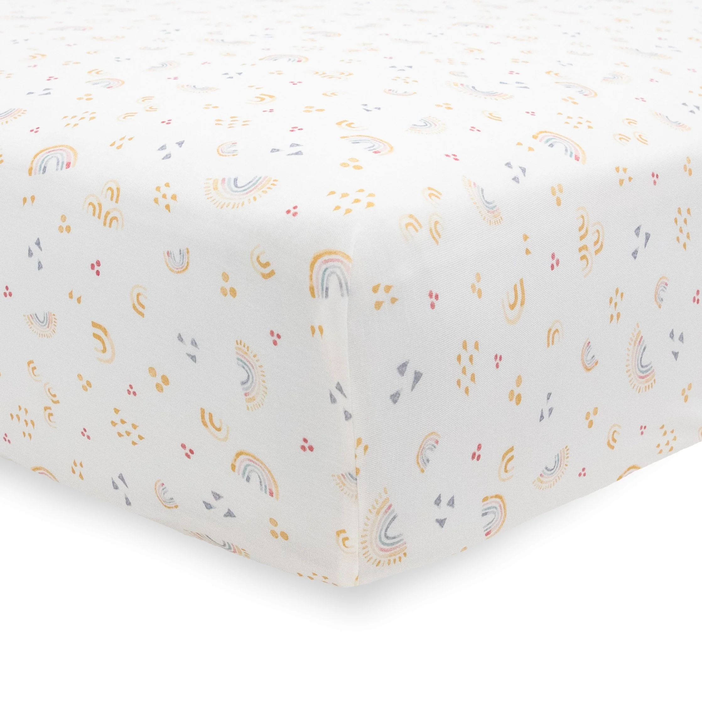 Stretch Knit Crib Sheet - Rainbows - Image 2