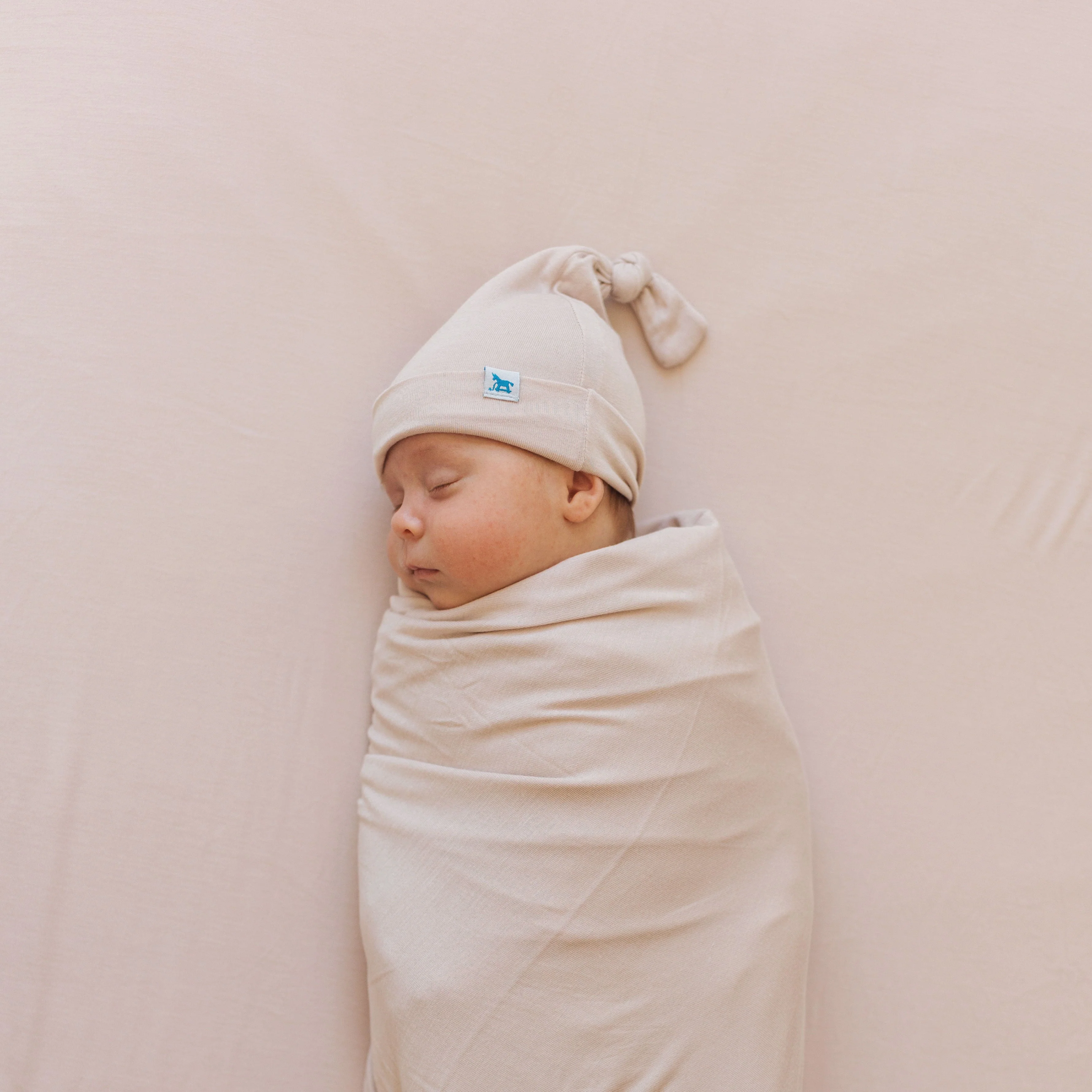 Stretch Knit Crib Sheet - Soft Blush - Image 3