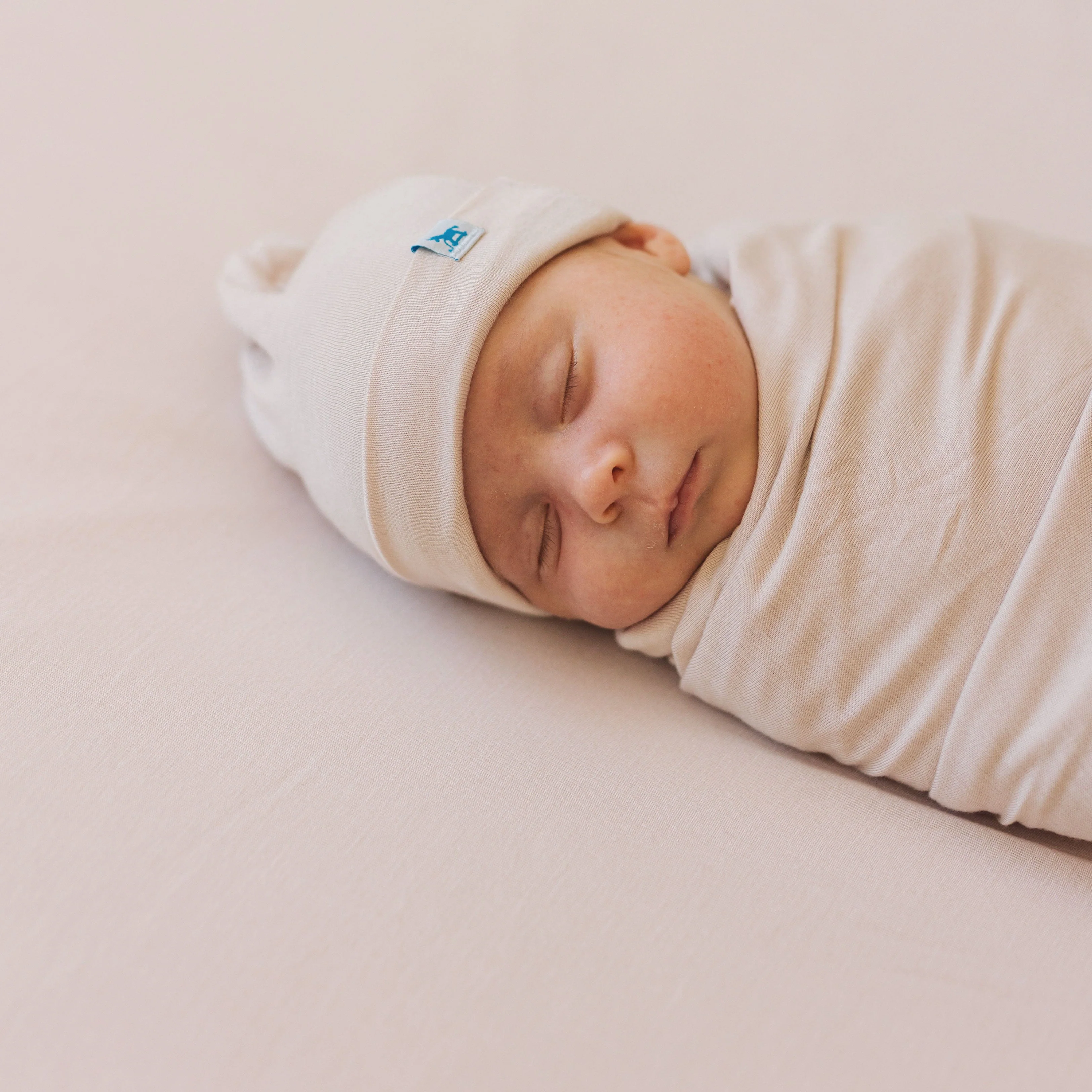 Stretch Knit Crib Sheet - Soft Blush - Image 5