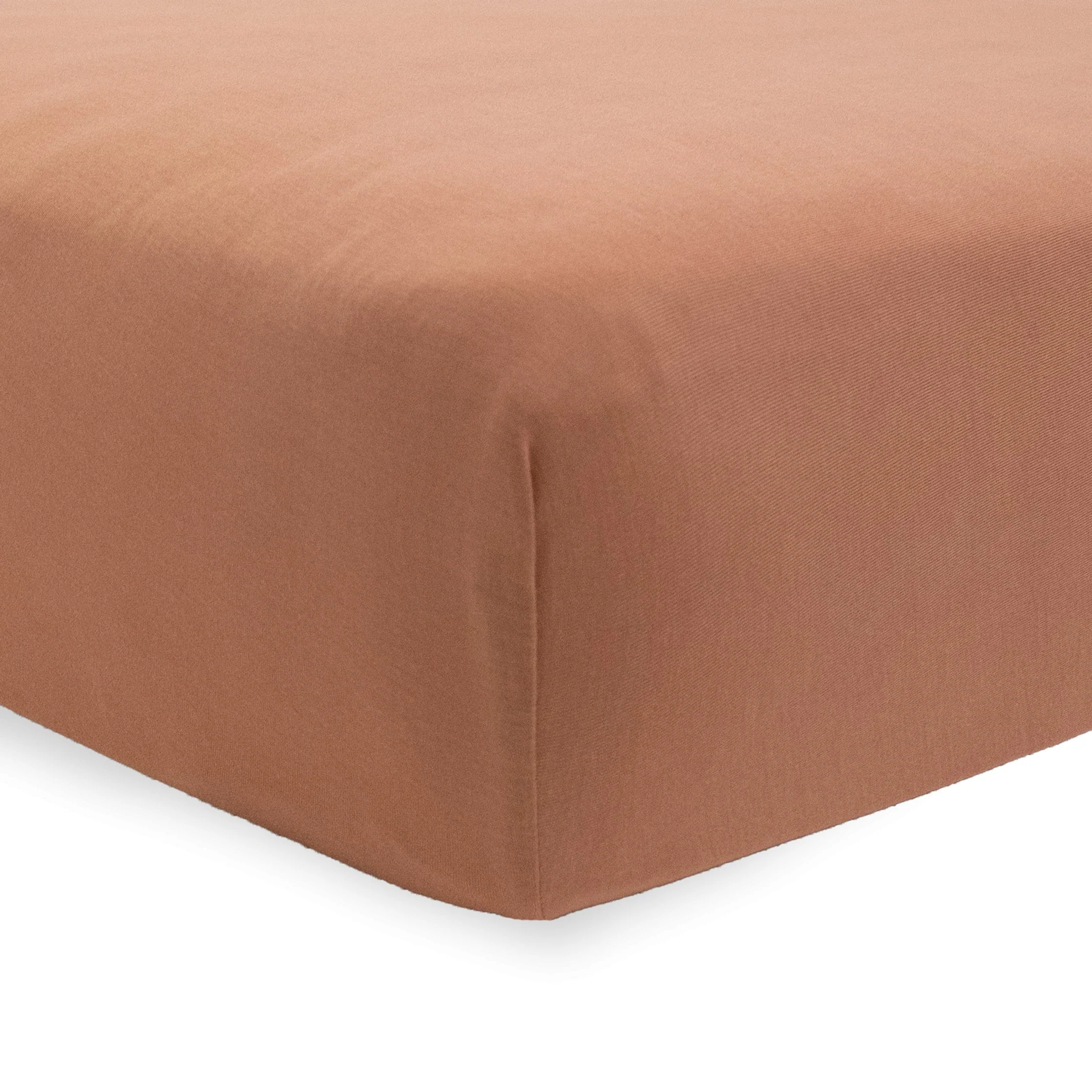 Stretch Knit Crib Sheet - Terracotta - Image 2