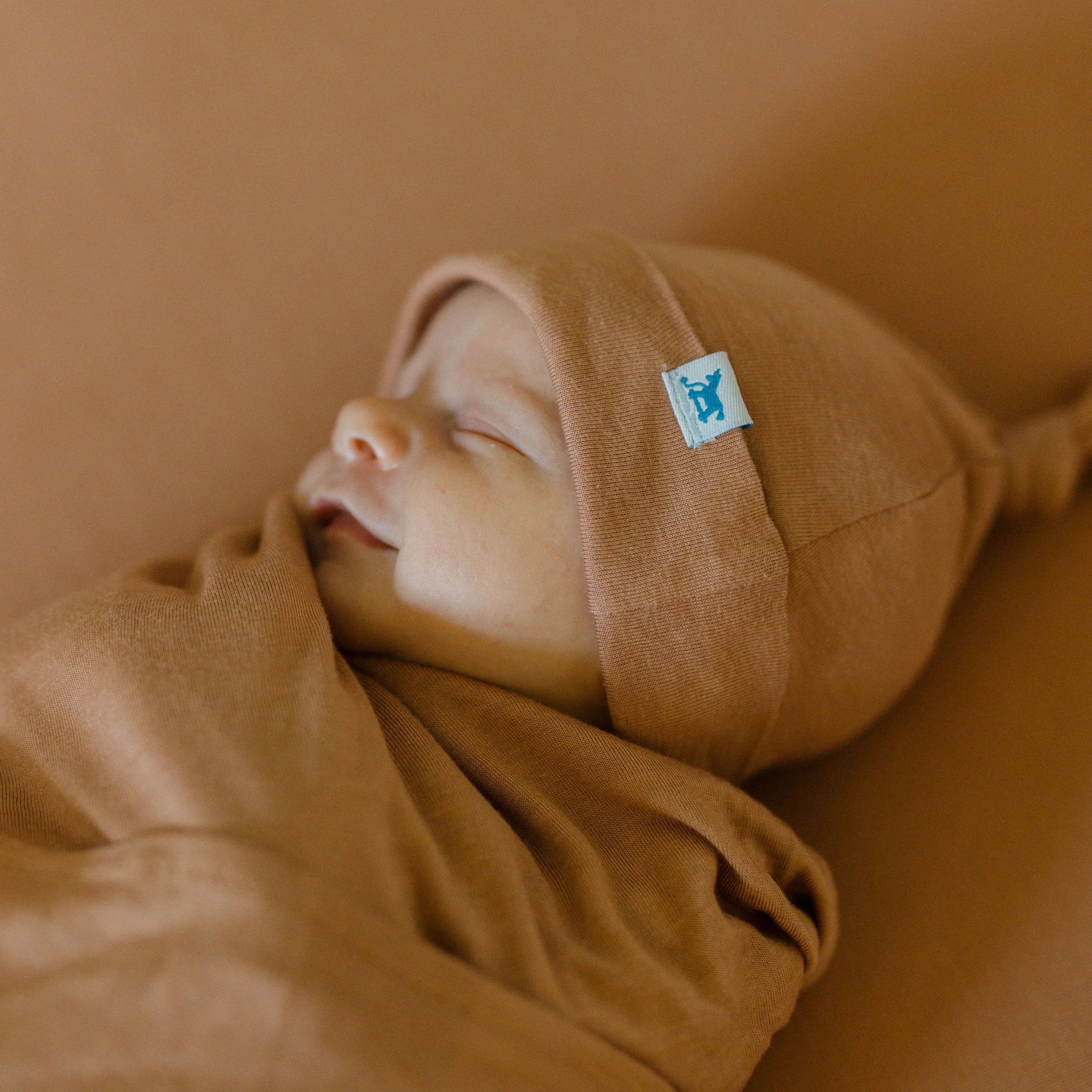 Stretch Knit Crib Sheet - Terracotta - Image 5