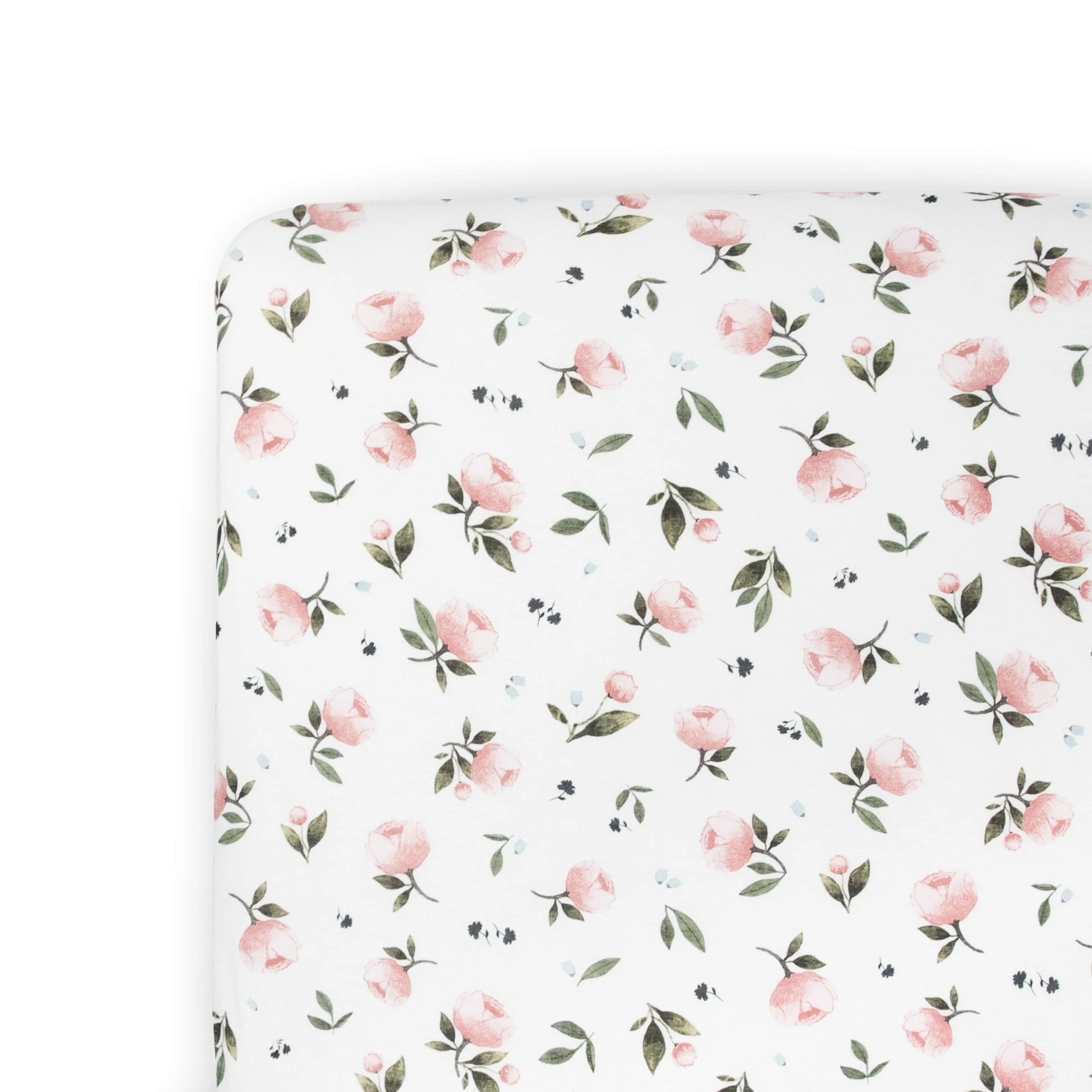 Stretch Knit Crib Sheet - Watercolor Rose
